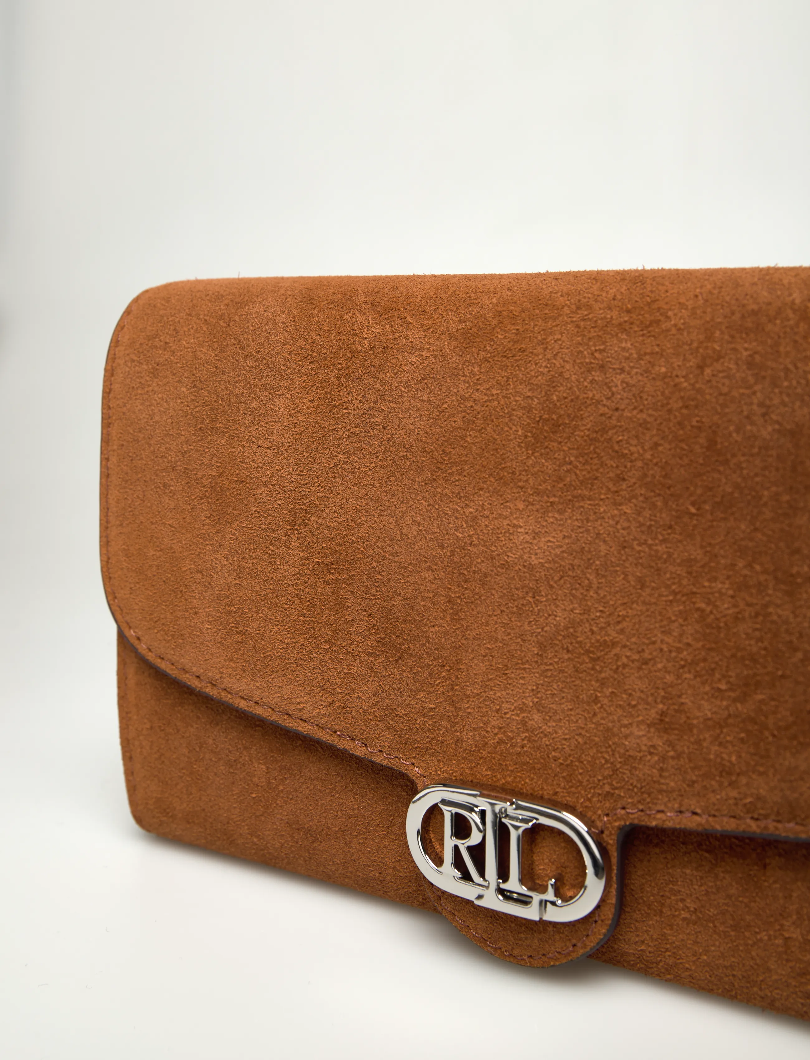 Lauren Ralph Lauren - Suede Medium Adair Crossbody - crossbody bags - lauren tan - 3