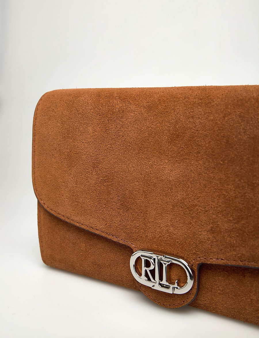 Lauren Ralph Lauren - Suede Medium Adair Crossbody - crossbody tassen - lauren tan - 3