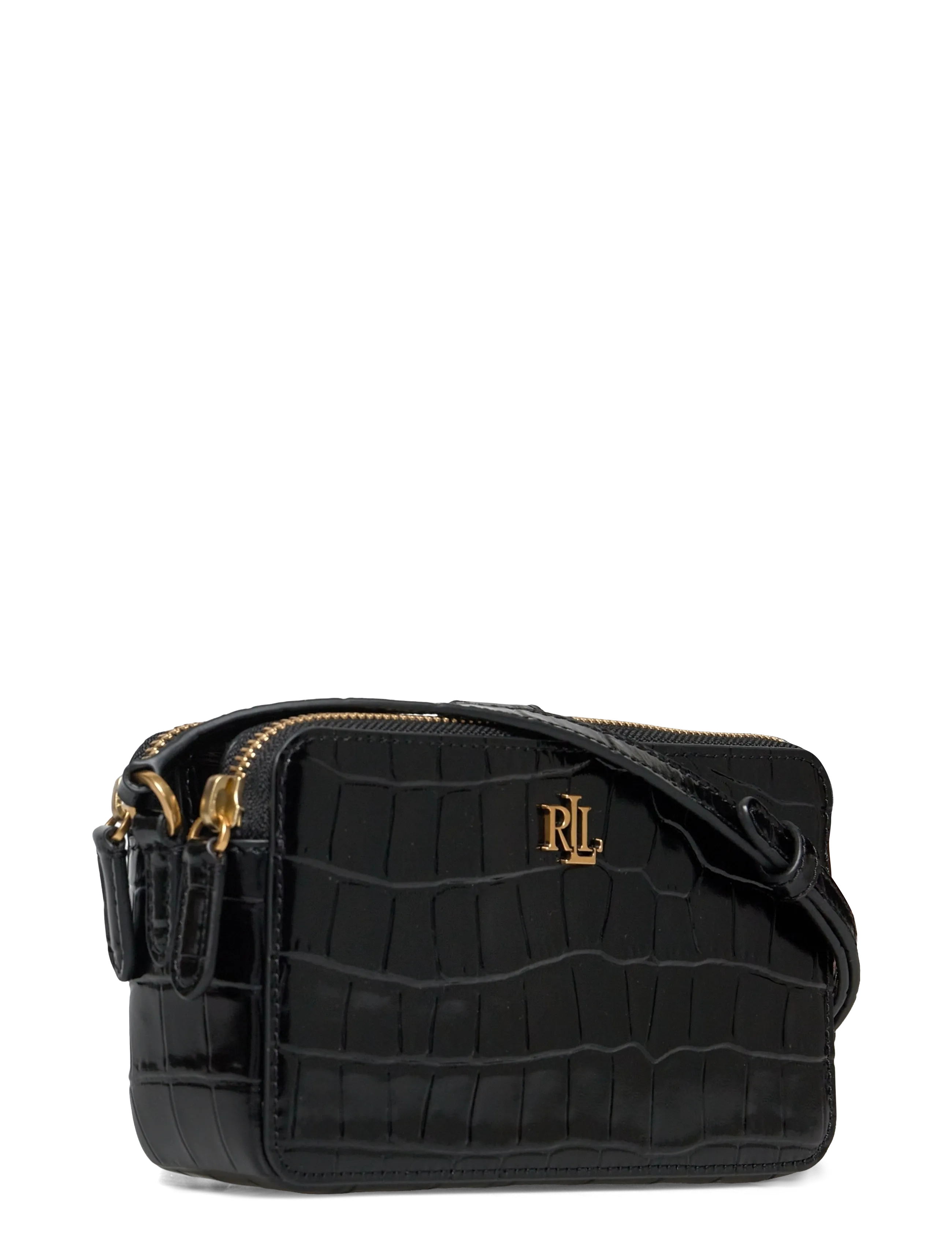 Lauren Ralph Lauren - Embossed Medium Witley Crossbody Wallet - black - 2