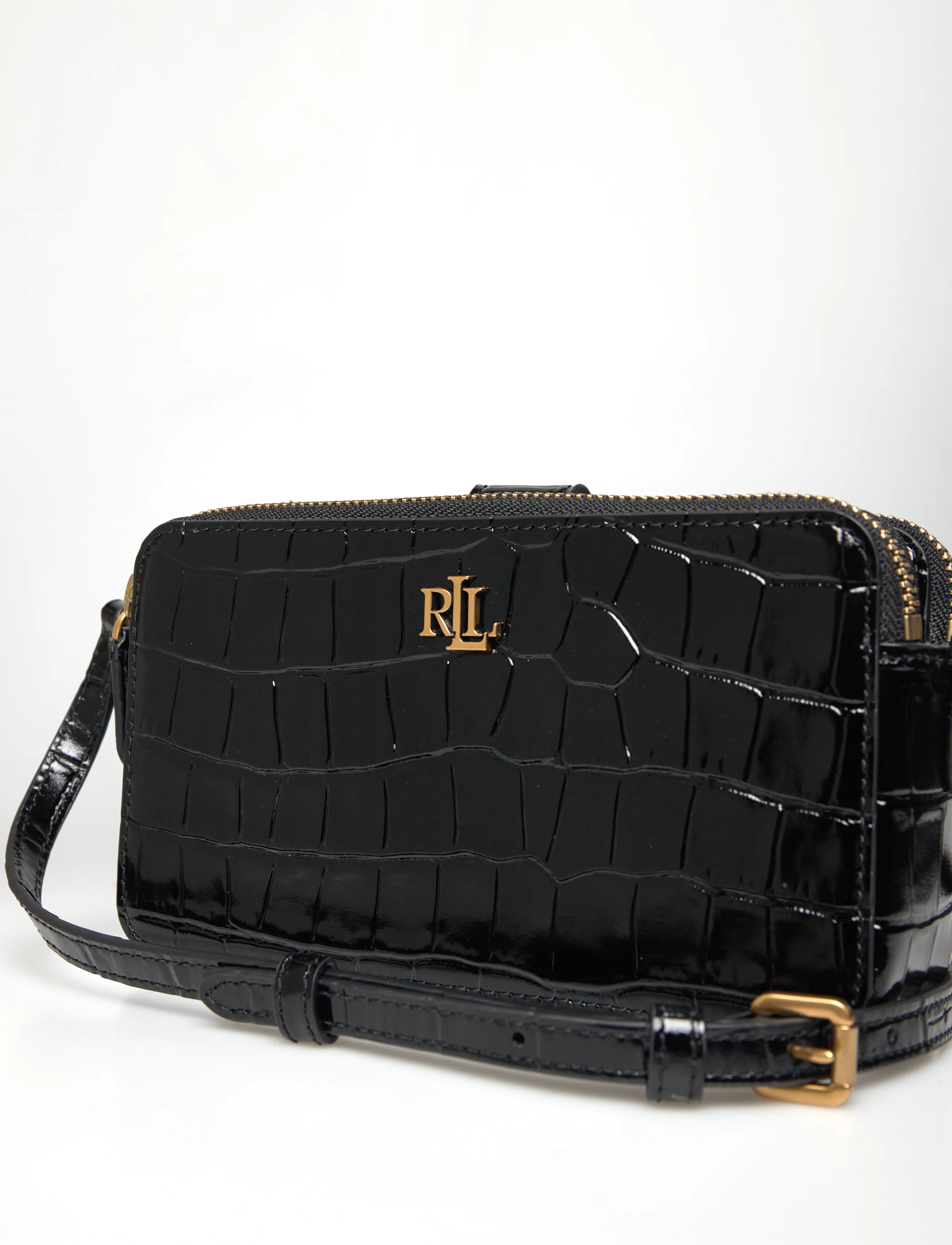 Lauren Ralph Lauren - Embossed Medium Witley Crossbody Wallet - black - 3