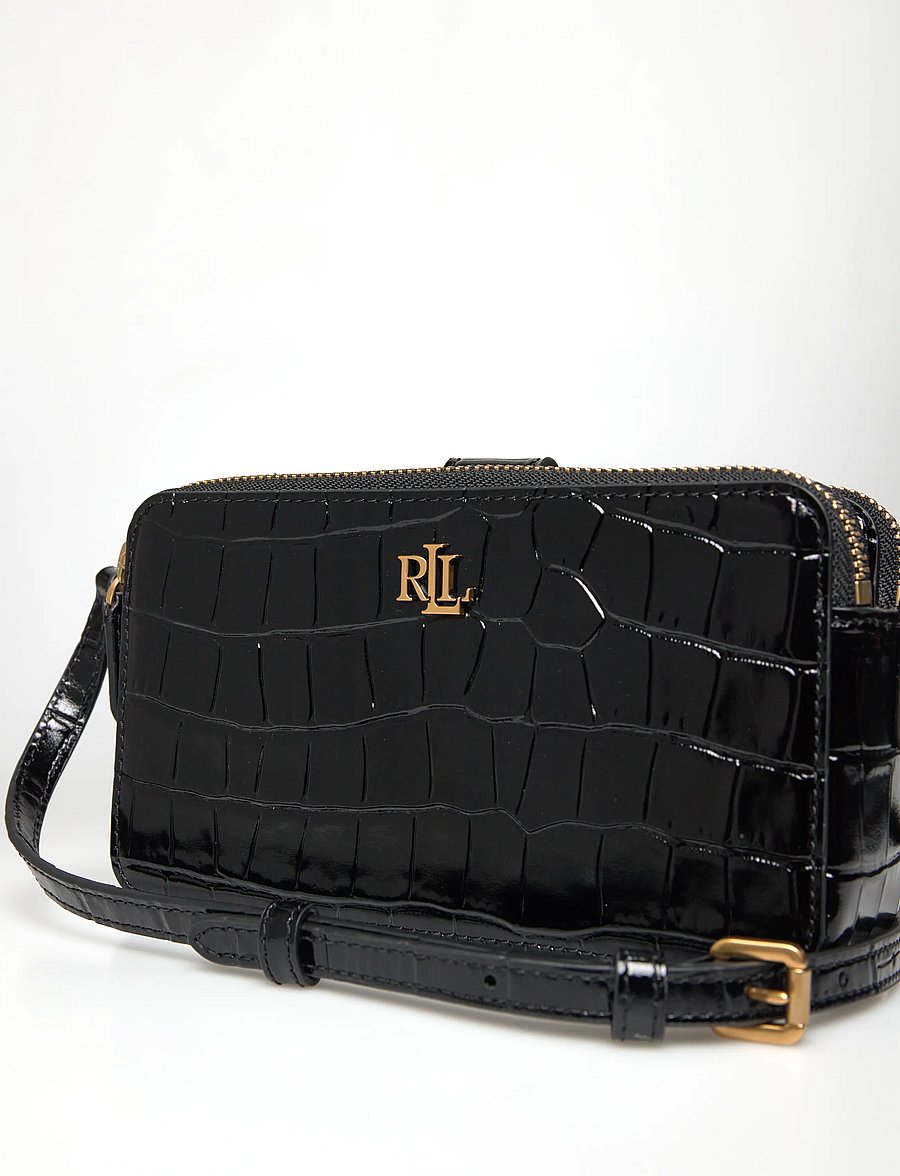 Lauren Ralph Lauren - Embossed Medium Witley Crossbody Wallet - black - 3