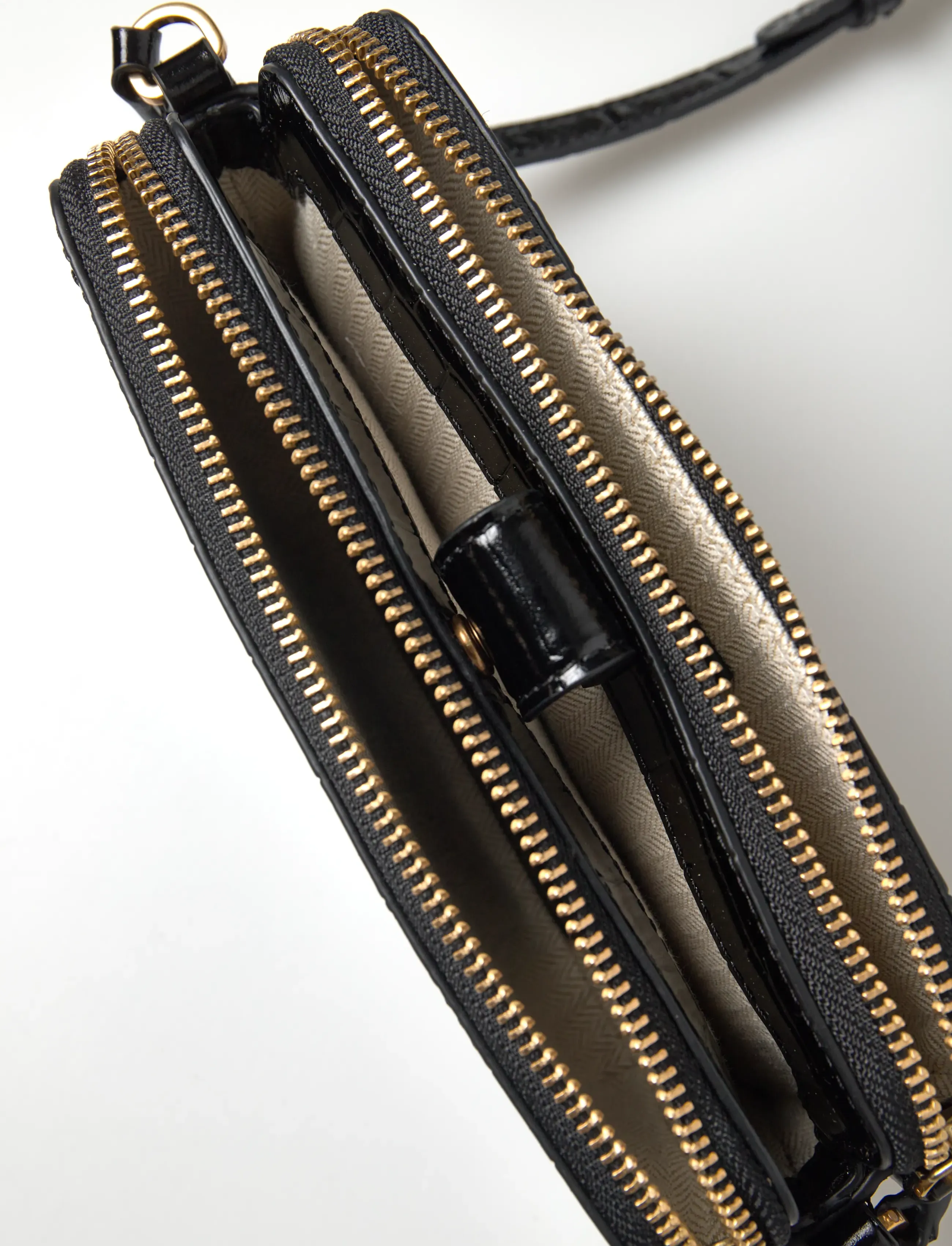 Lauren Ralph Lauren - Embossed Medium Witley Crossbody Wallet - black - 4