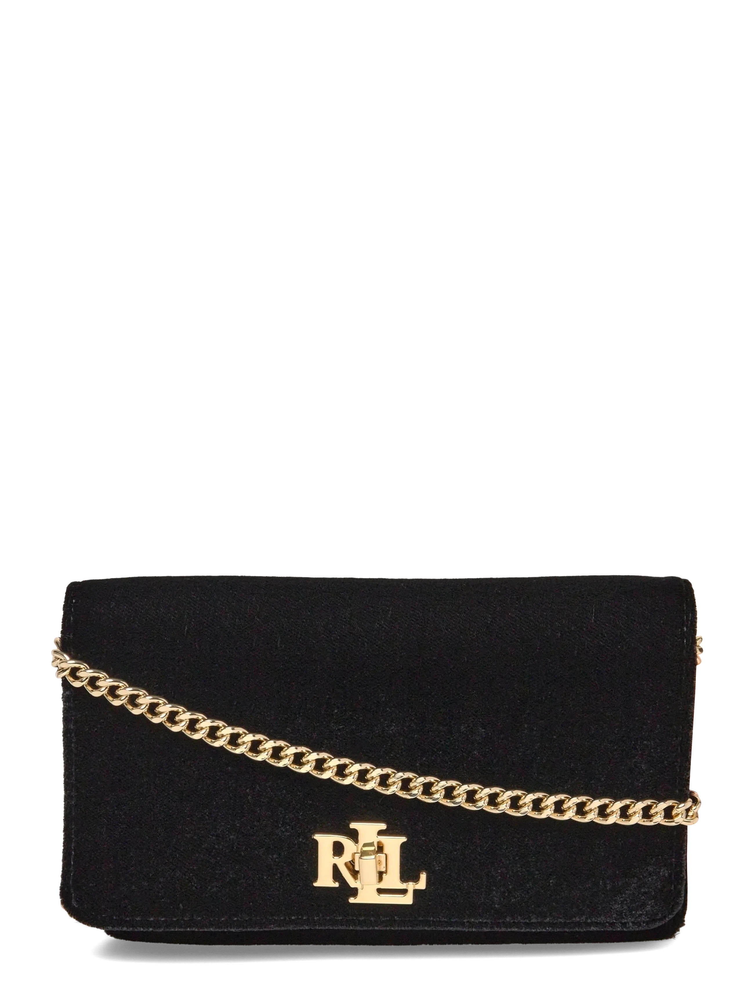 Lauren Ralph Lauren Velvet Crossbody Turn-Lock Tech Case - Handväskor - BLACK / black