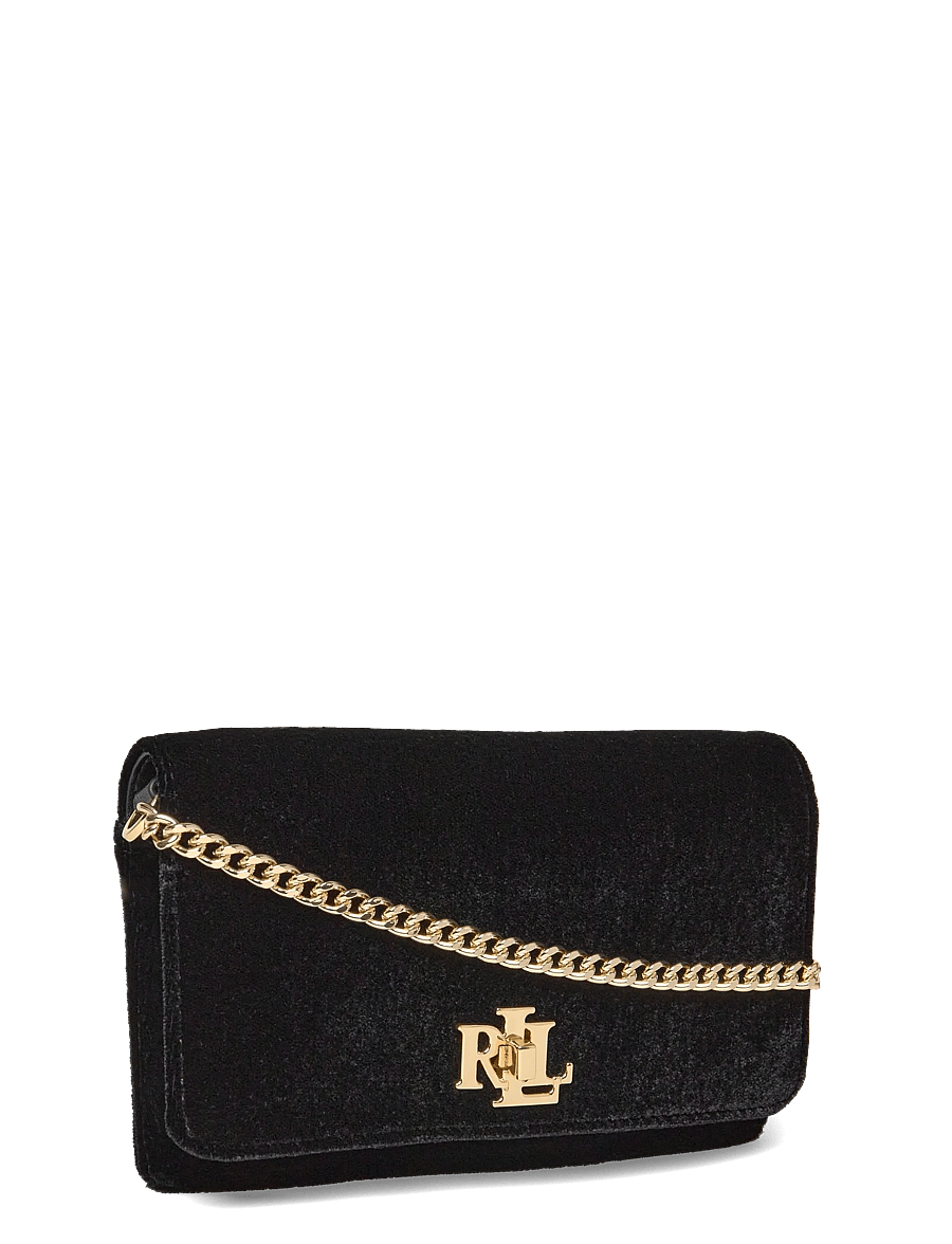 Lauren Ralph Lauren - Velvet Crossbody Turn-Lock Tech Case - crossbody bags - black - 2