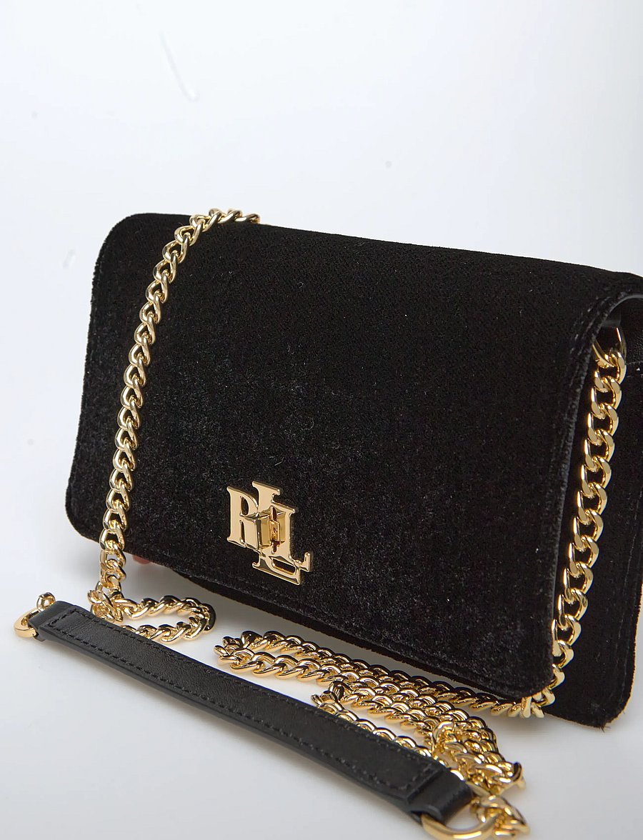 Lauren Ralph Lauren - Velvet Crossbody Turn-Lock Tech Case - crossbody bags - black - 3