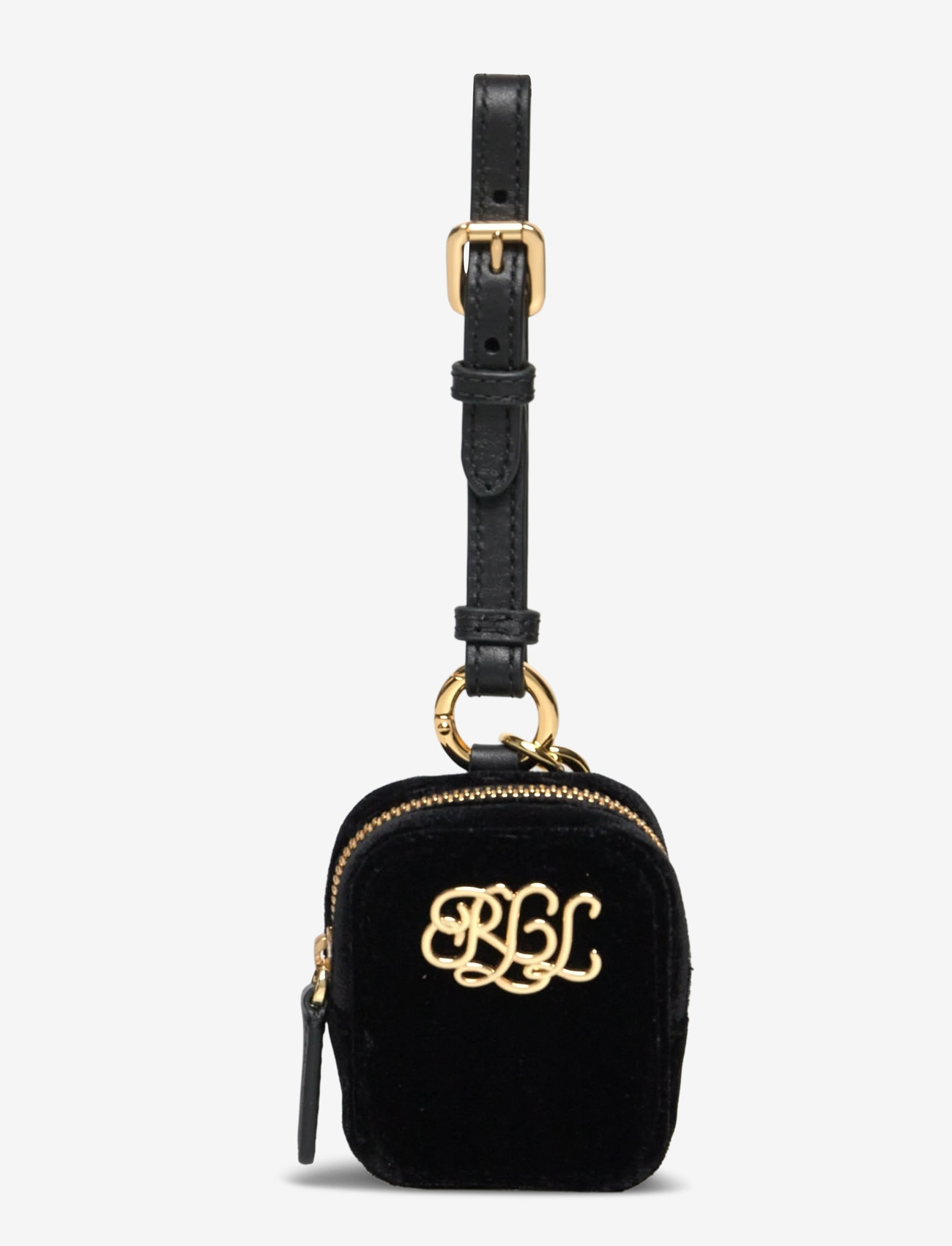 Lauren Ralph Lauren - Velvet Mini Zip Pouch - plånböcker - black - 0