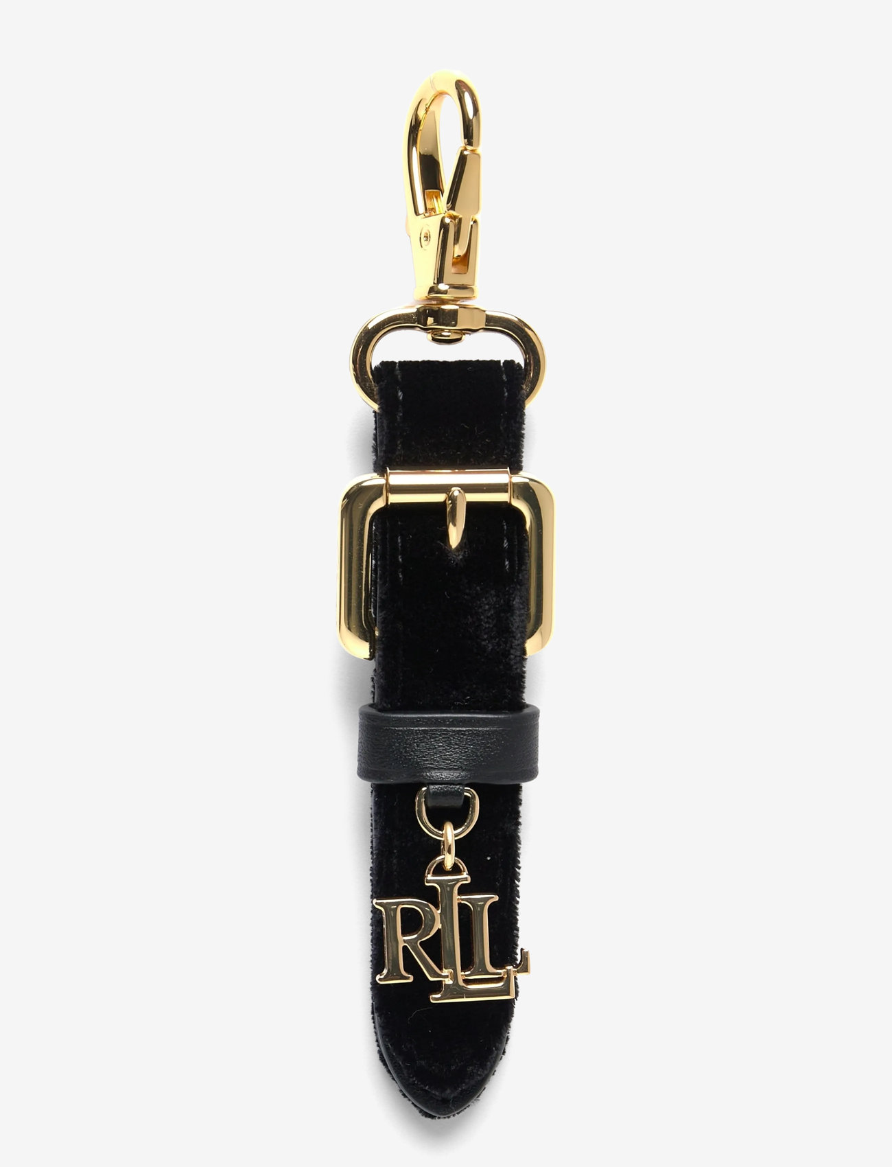 Lauren Ralph Lauren - Logo Charm Velvet Key Fob - key rings & bag charms - black - 0
