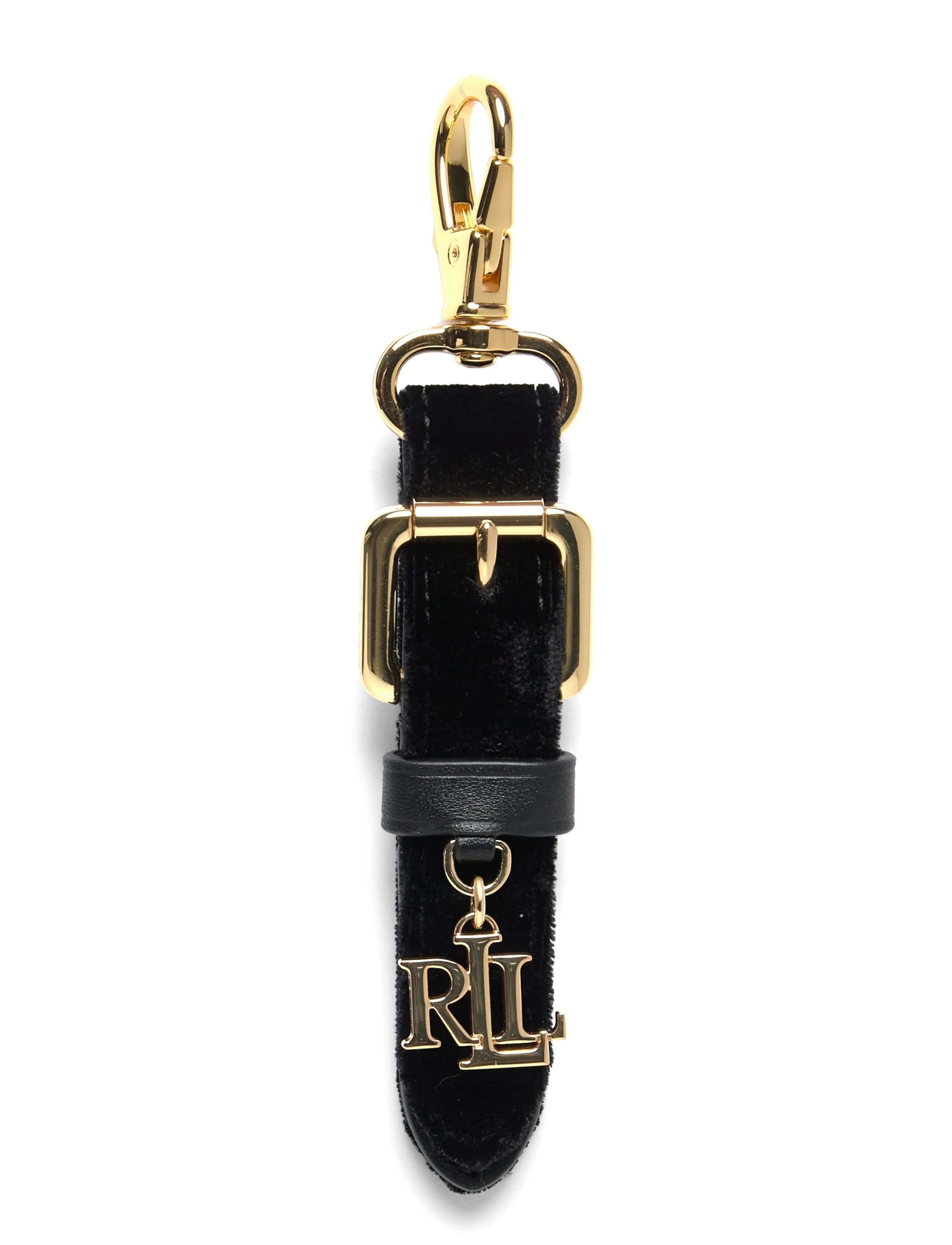 Lauren Ralph Lauren Logo Charm Velvet Key Fob - Sleutelhangers & Tasbedeltjes - BLACK / black