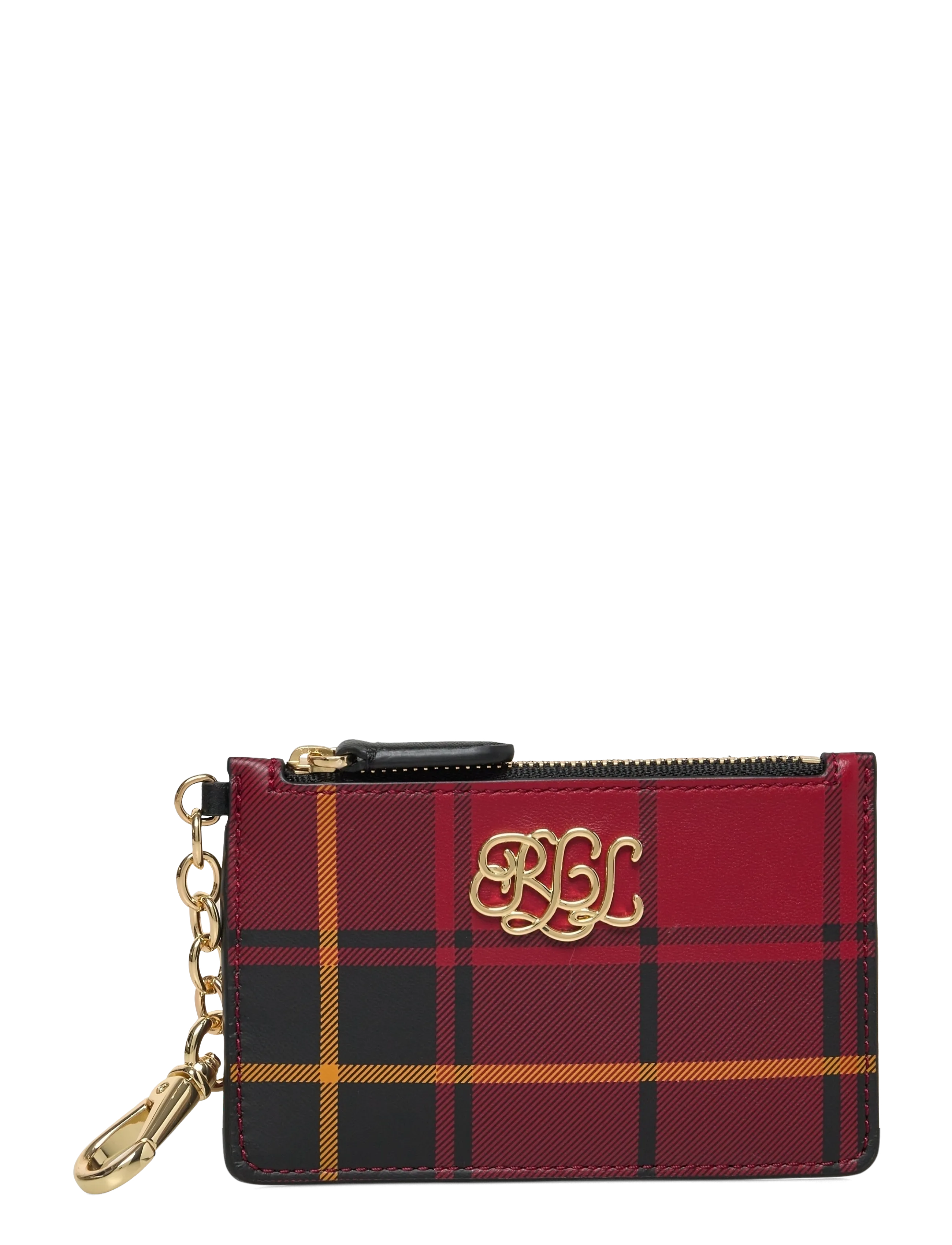 Lauren Ralph Lauren Plaid Nappa Leather Zip Card Case - Sleutelhangers & Tasbedeltjes - HOLIDAY TARTAN/BL / multi