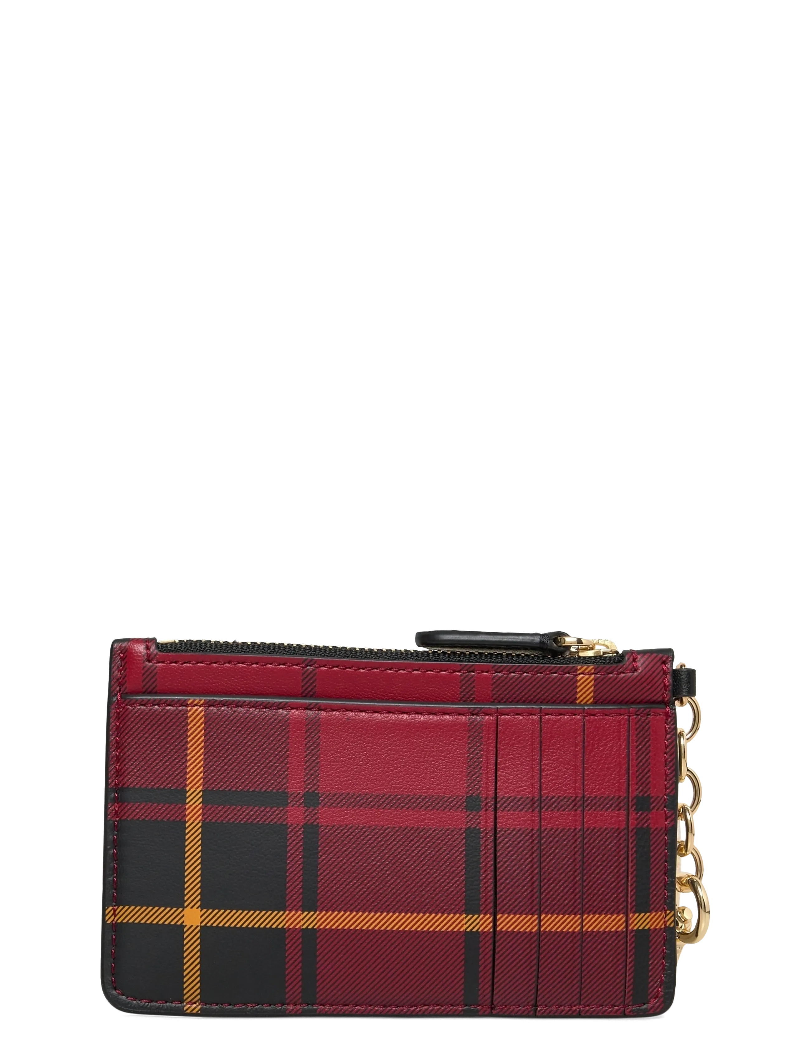 Lauren Ralph Lauren - Plaid Nappa Leather Zip Card Case - kartenetuis - holiday tartan/bl - 1