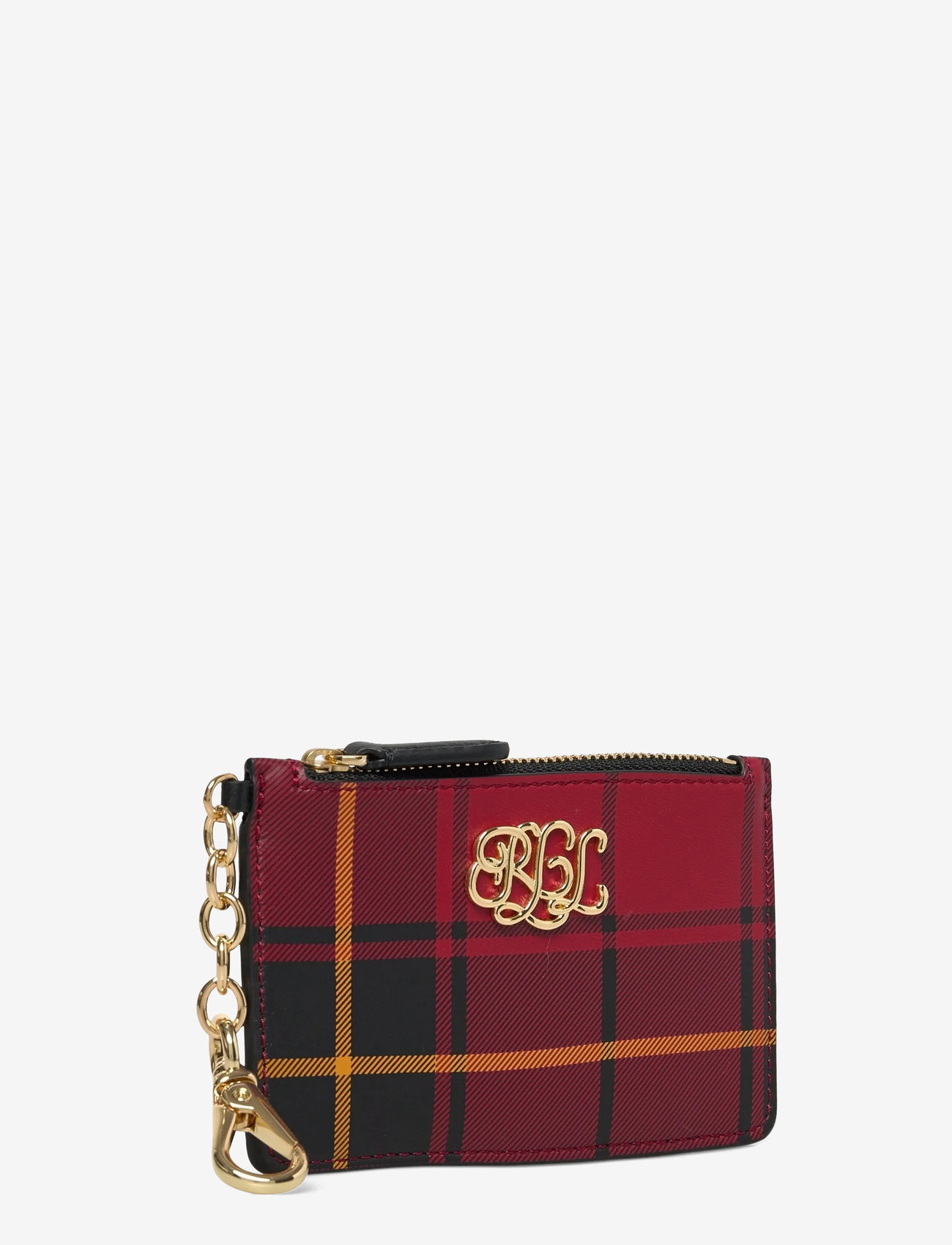 Lauren Ralph Lauren - Plaid Nappa Leather Zip Card Case - korthållare - holiday tartan/bl - 2