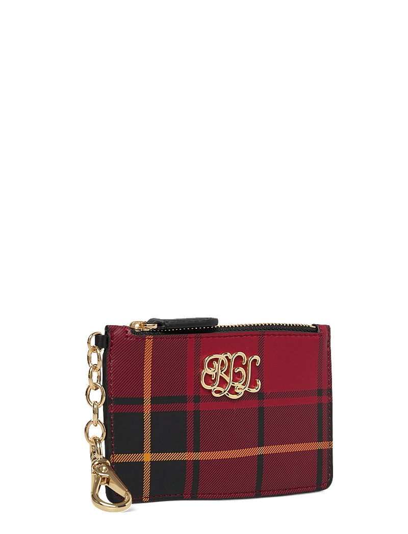 Lauren Ralph Lauren - Plaid Nappa Leather Zip Card Case - korthållare - holiday tartan/bl - 2