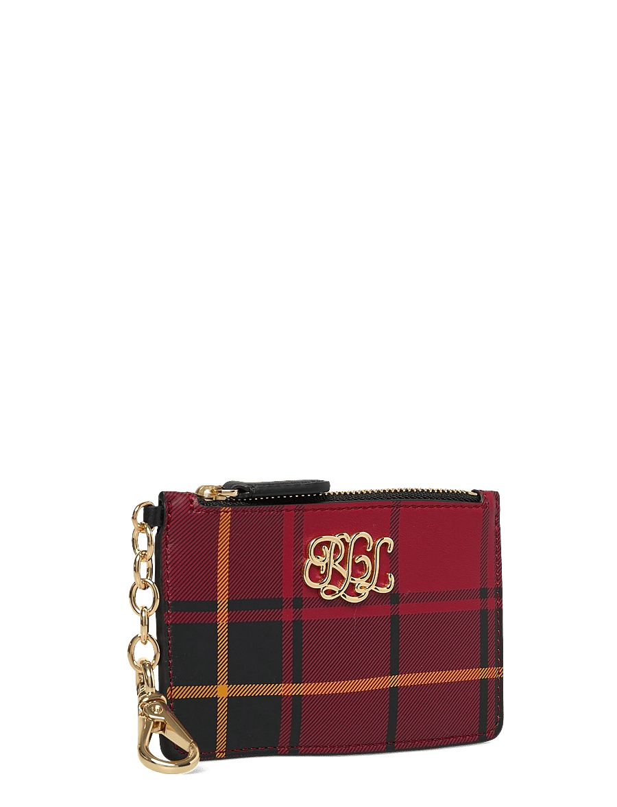 Lauren Ralph Lauren - Plaid Nappa Leather Zip Card Case - kartenetuis - holiday tartan/bl - 2