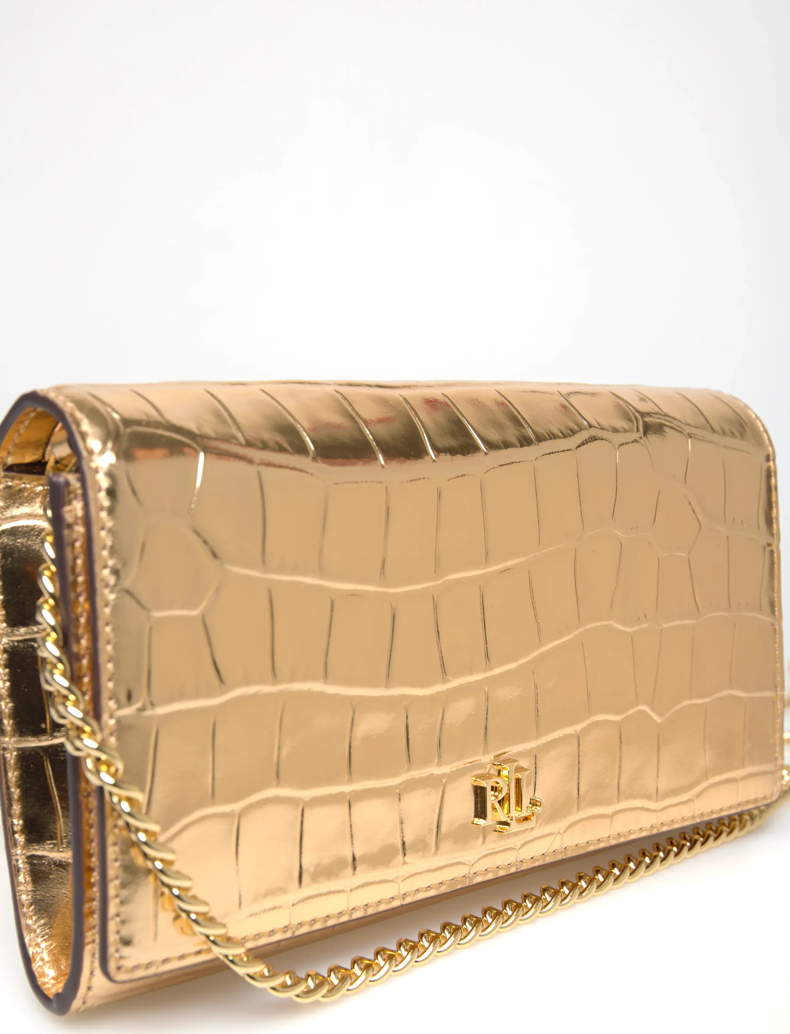 Lauren Ralph Lauren - Metallic Medium Adair II Crossbody - modern gold - 4