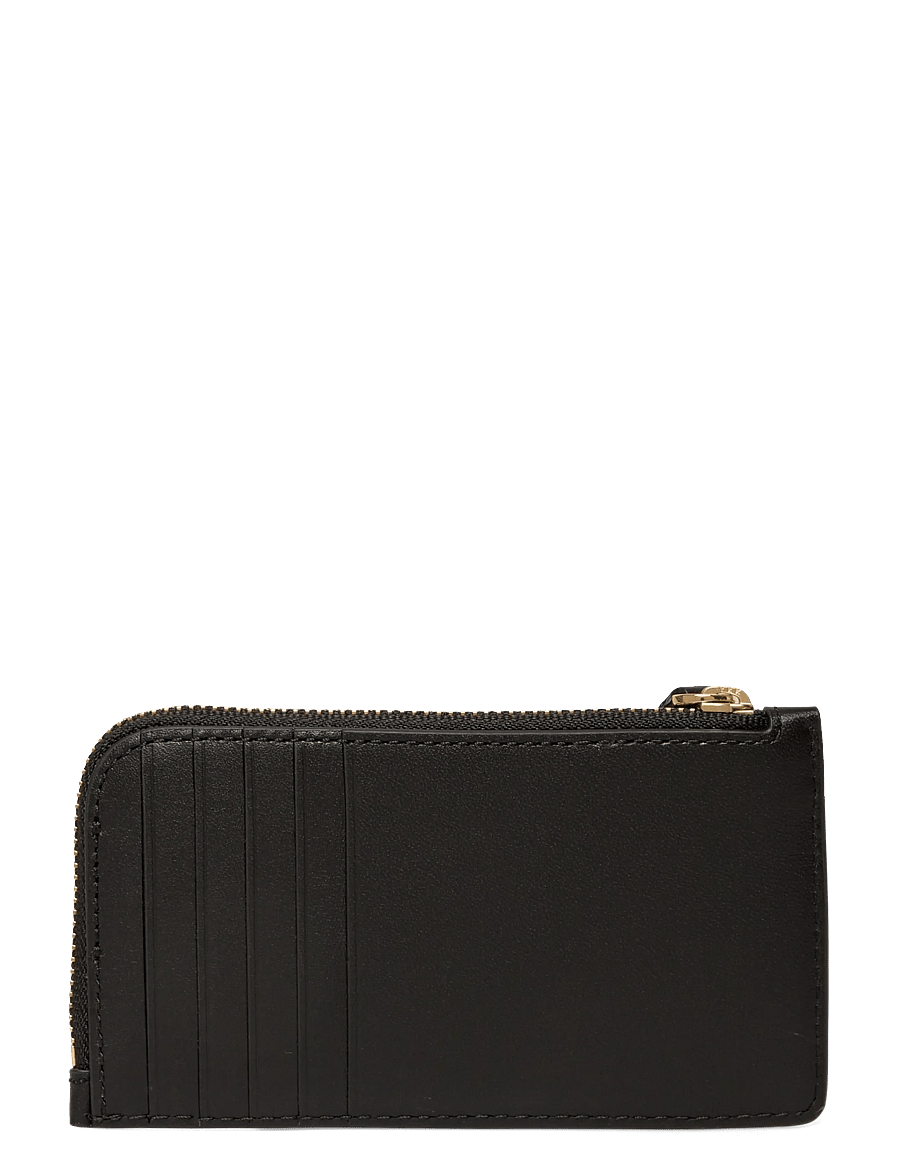 Lauren Ralph Lauren - Leather L-Zip Card Case - portemonnaies - black - 1
