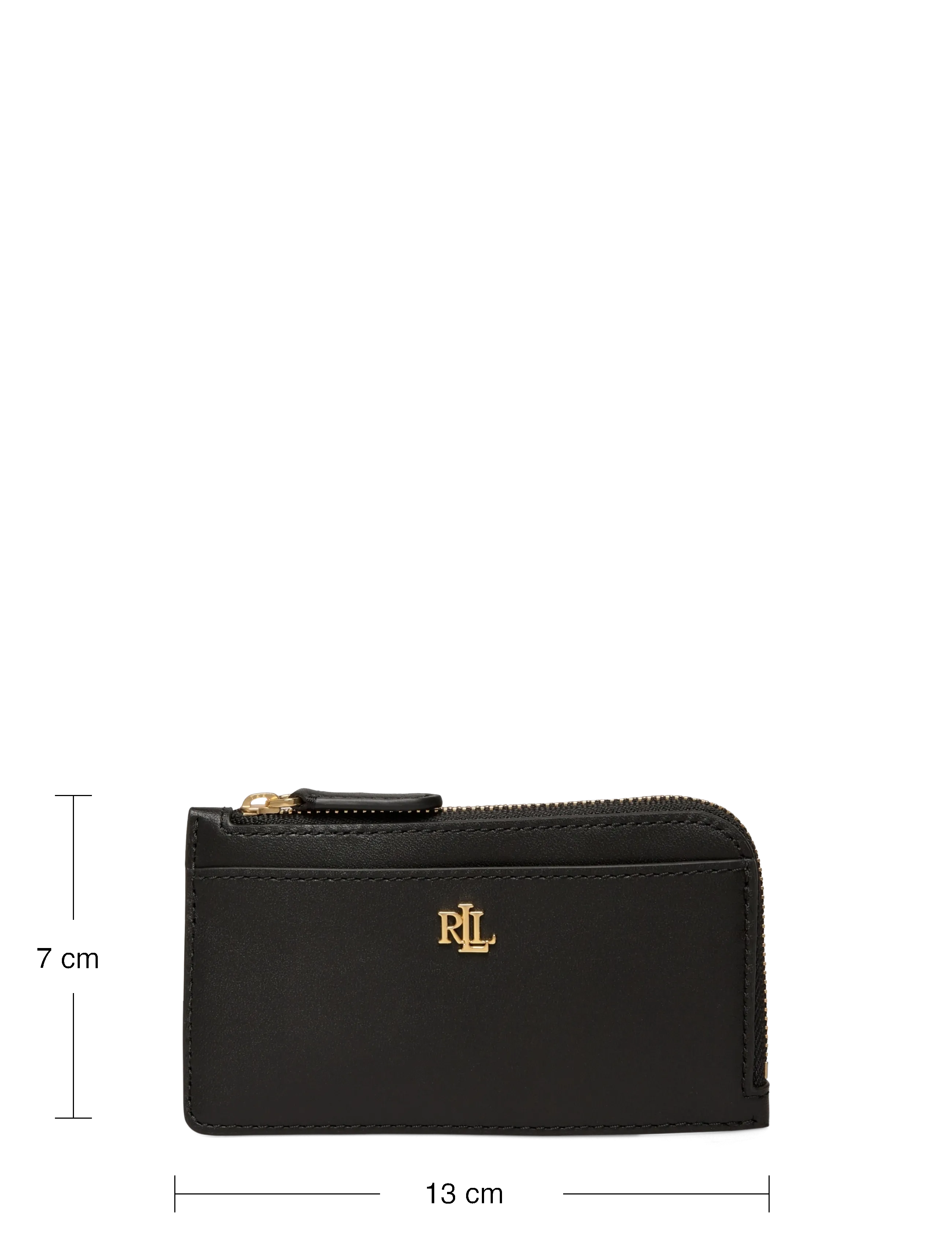 Lauren Ralph Lauren - NATURAL SMTH LEATHR-L ZIP CRD CS-CC - punge - black - 3