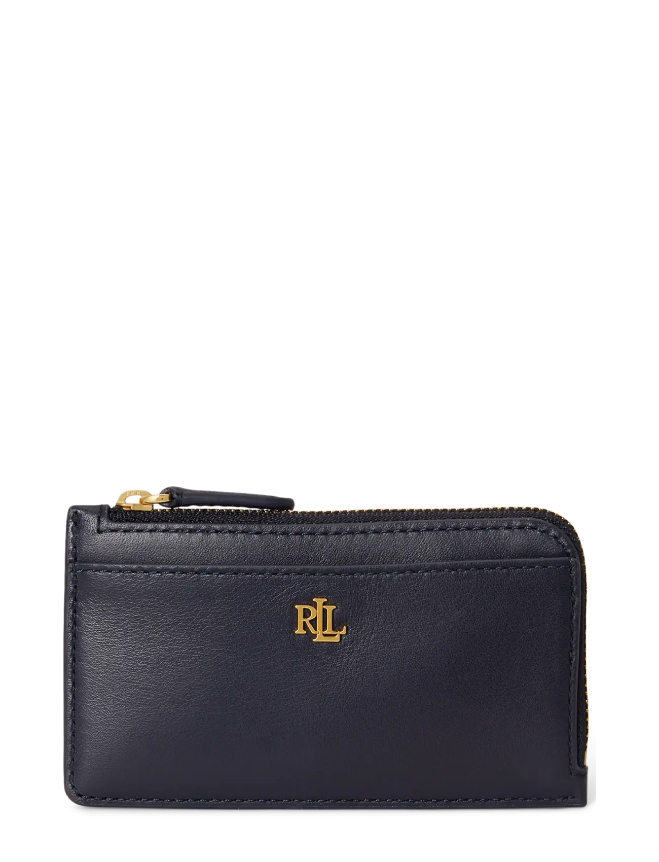 Lauren Ralph Lauren Leather L-Zip Card Case - New arrivals - LAUREN NAVY / navy