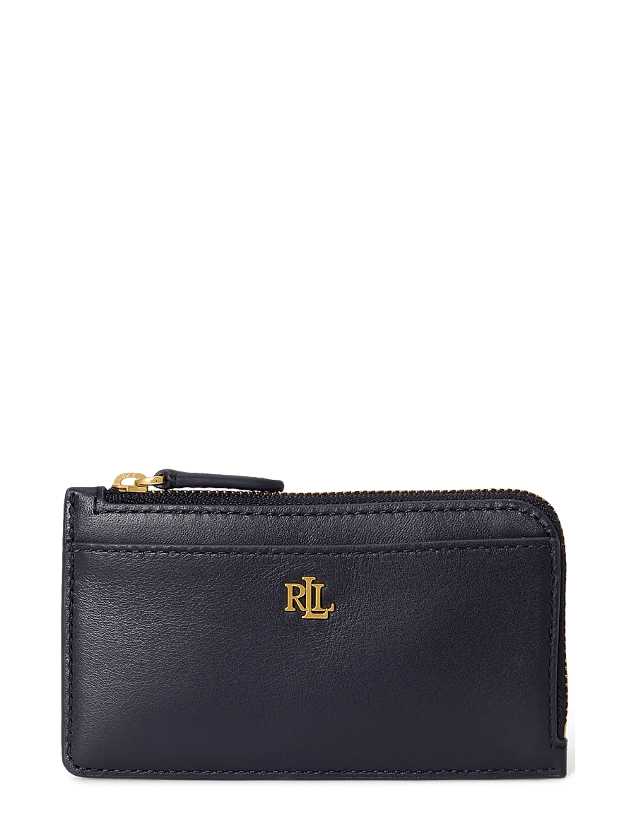 Lauren Ralph Lauren - Leather L-Zip Card Case - portemonnaies - lauren navy - 0