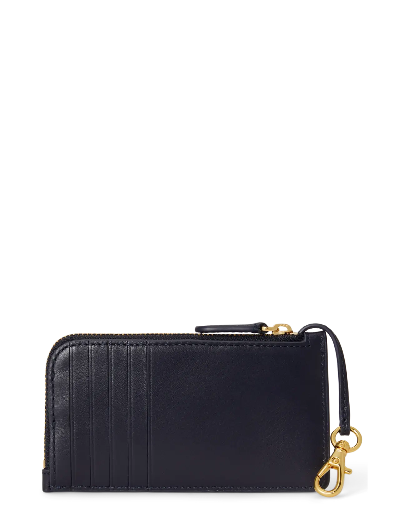 Lauren Ralph Lauren - Leather L-Zip Card Case - wallets - lauren navy - 1