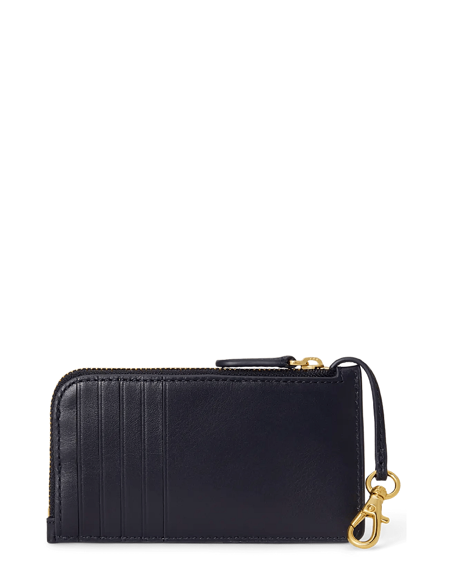 Lauren Ralph Lauren - Leather L-Zip Card Case - portemonnaies - lauren navy - 1