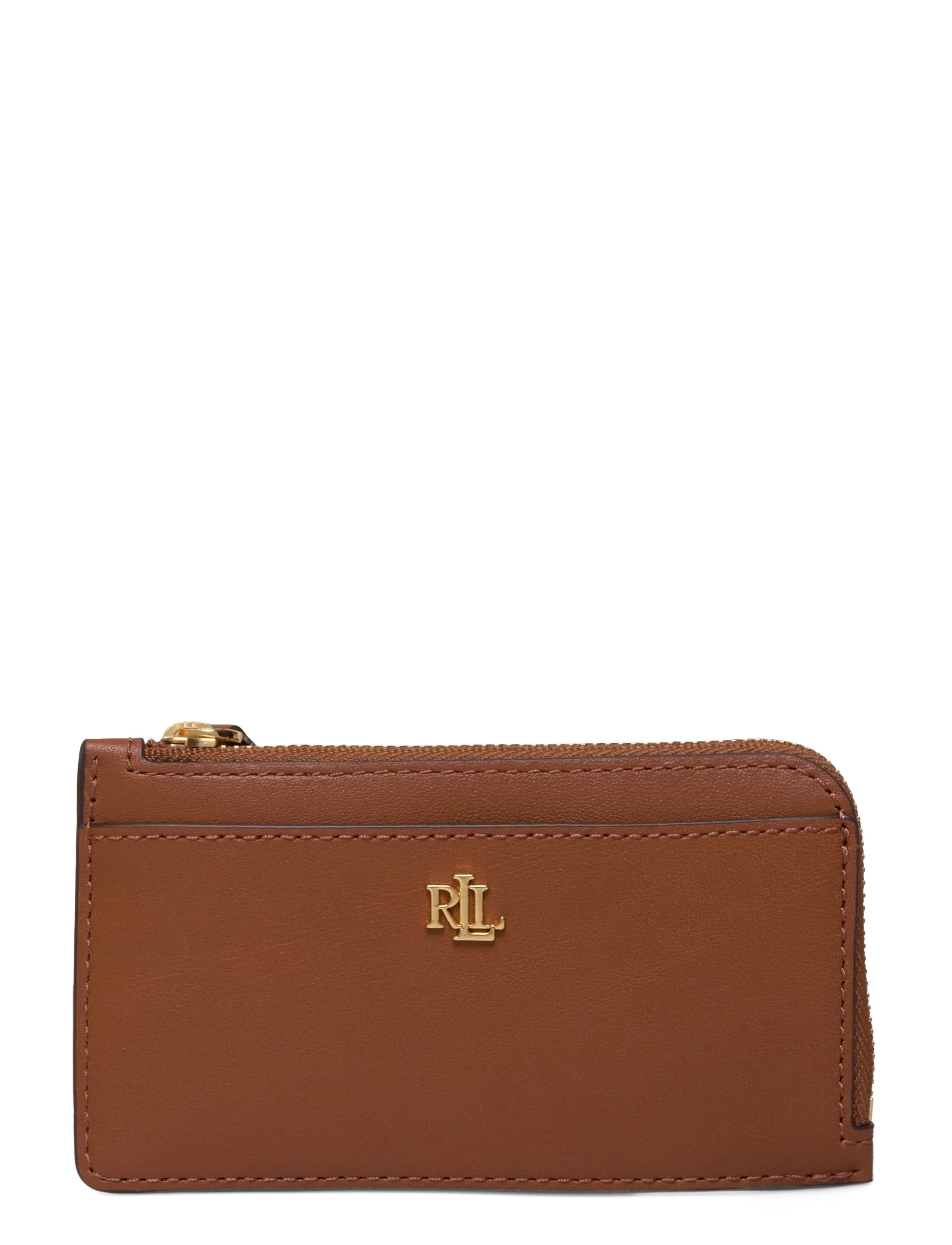 Lauren Ralph Lauren Leather L-Zip Card Case - Ralph Lauren - LAUREN TAN / brown