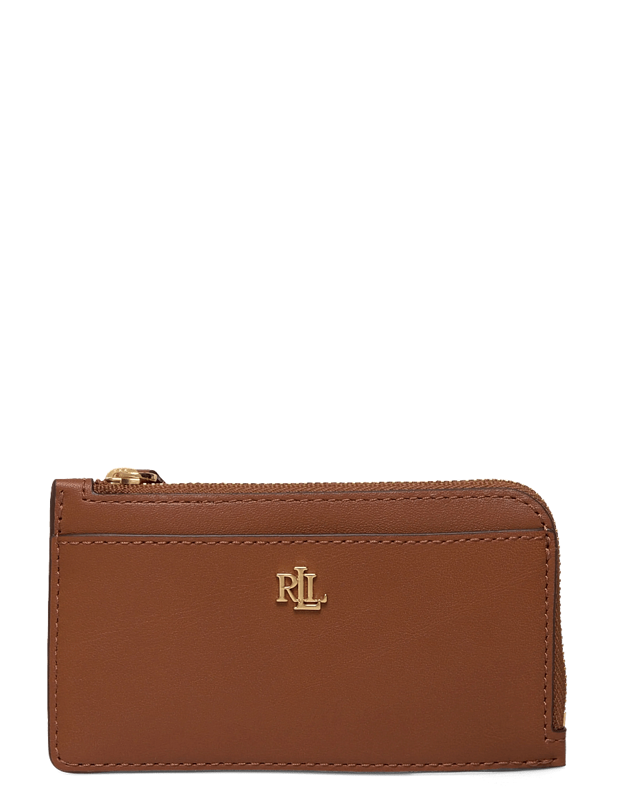 Lauren Ralph Lauren - Leather L-Zip Card Case - wallets - lauren tan - 0