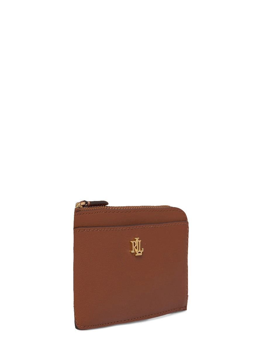 Lauren Ralph Lauren - Leather L-Zip Card Case - wallets - lauren tan - 2