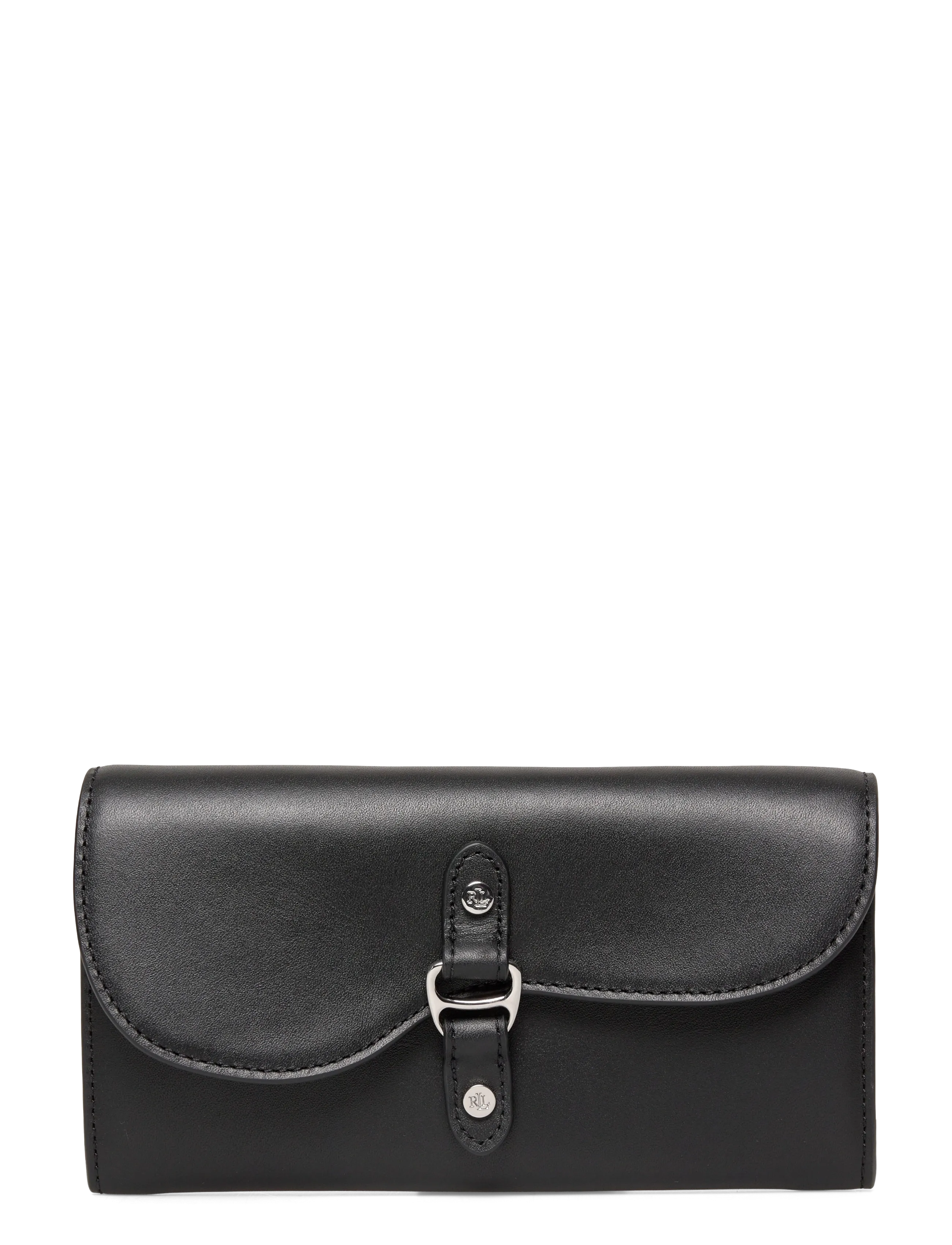 Lauren Ralph Leather Tasha Continental Wallet, One Size, Card Holders & Wallets, Schwarz - Frauen