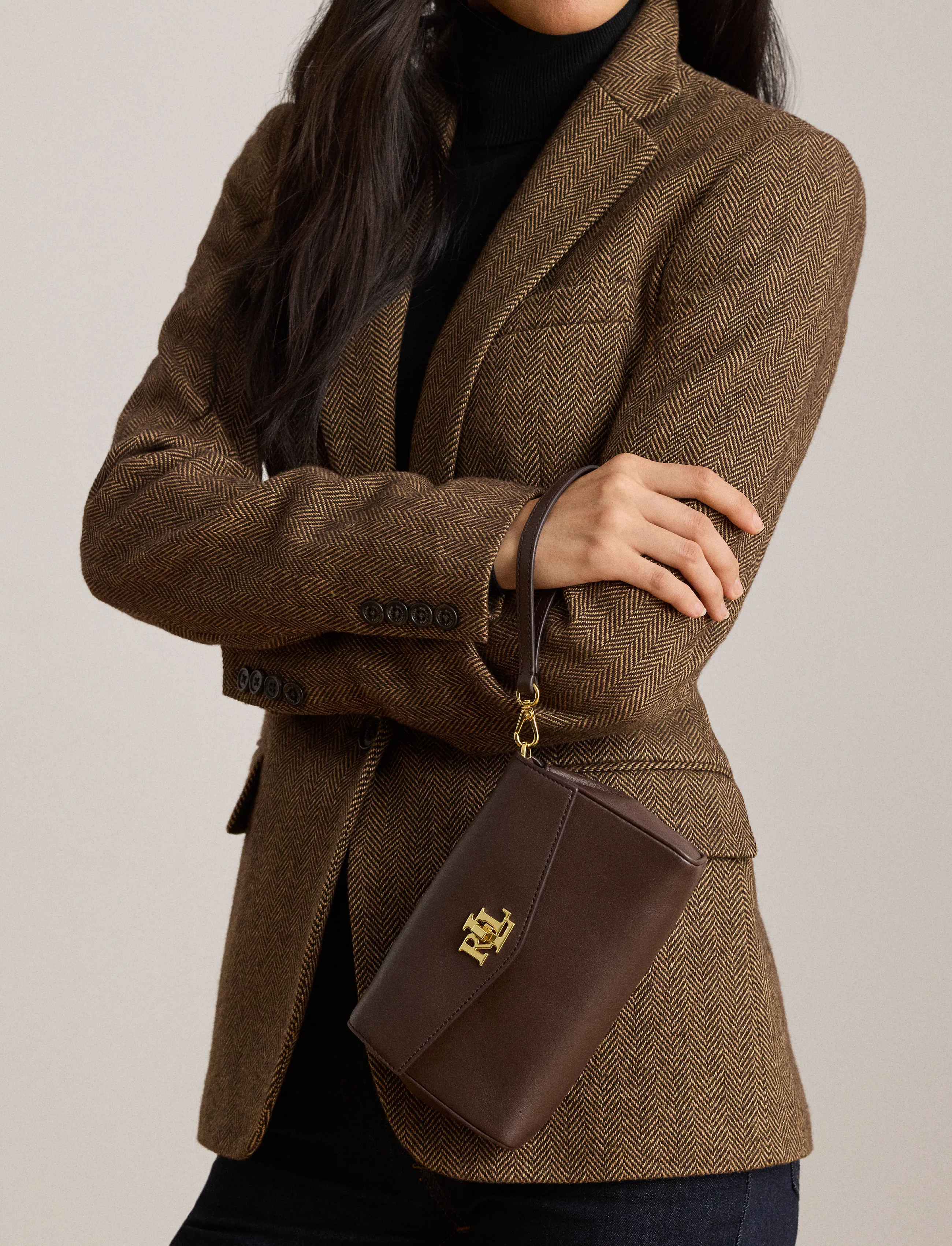 Lauren Ralph Lauren - SOFT NAPPA-TRN WRST CRS-WOC-LRG - besondere anlässe - chestnut brown - 4