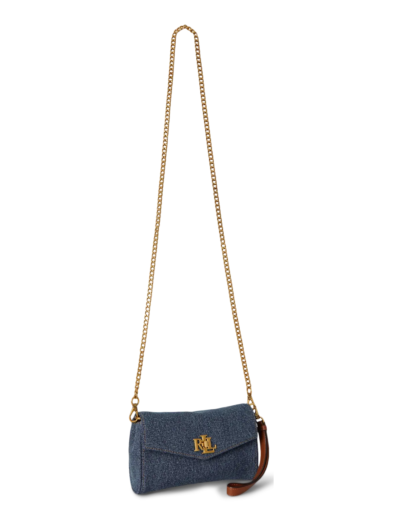 Lauren Ralph Lauren - Denim Turn-Lock Wristlet Crossbody - crossbody bags - oxford blue/laure - 2