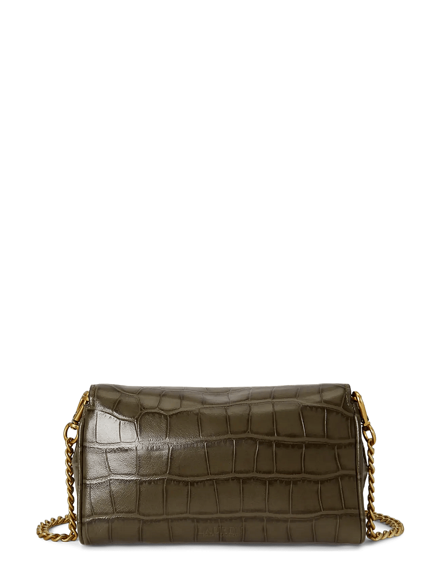 Lauren Ralph Lauren - Embossed Turn-Lock Wristlet Crossbody - kasdienis stilius - botanic green - 1