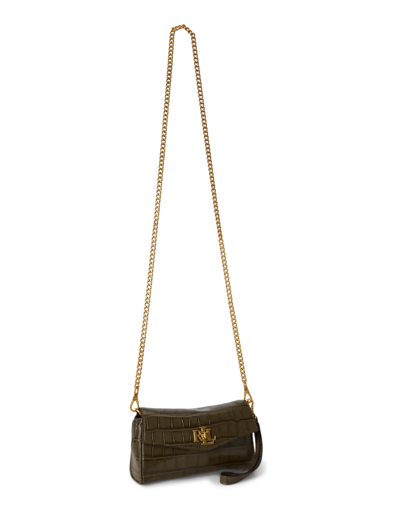 Lauren Ralph Lauren - Embossed Turn-Lock Wristlet Crossbody - kasdienis stilius - botanic green - 2
