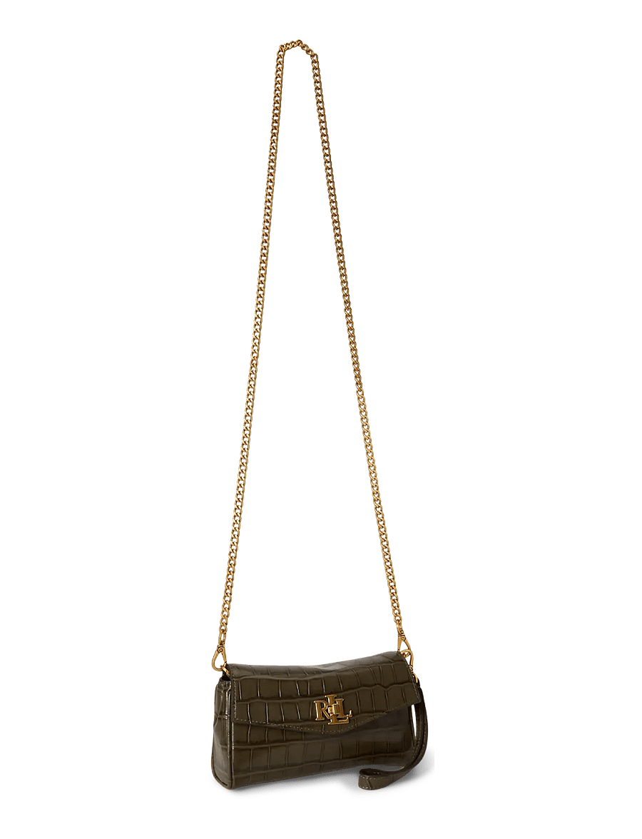 Lauren Ralph Lauren - Embossed Turn-Lock Wristlet Crossbody - kasdienis stilius - botanic green - 2