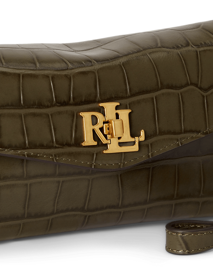 Lauren Ralph Lauren - Embossed Turn-Lock Wristlet Crossbody - kasdienis stilius - botanic green - 5