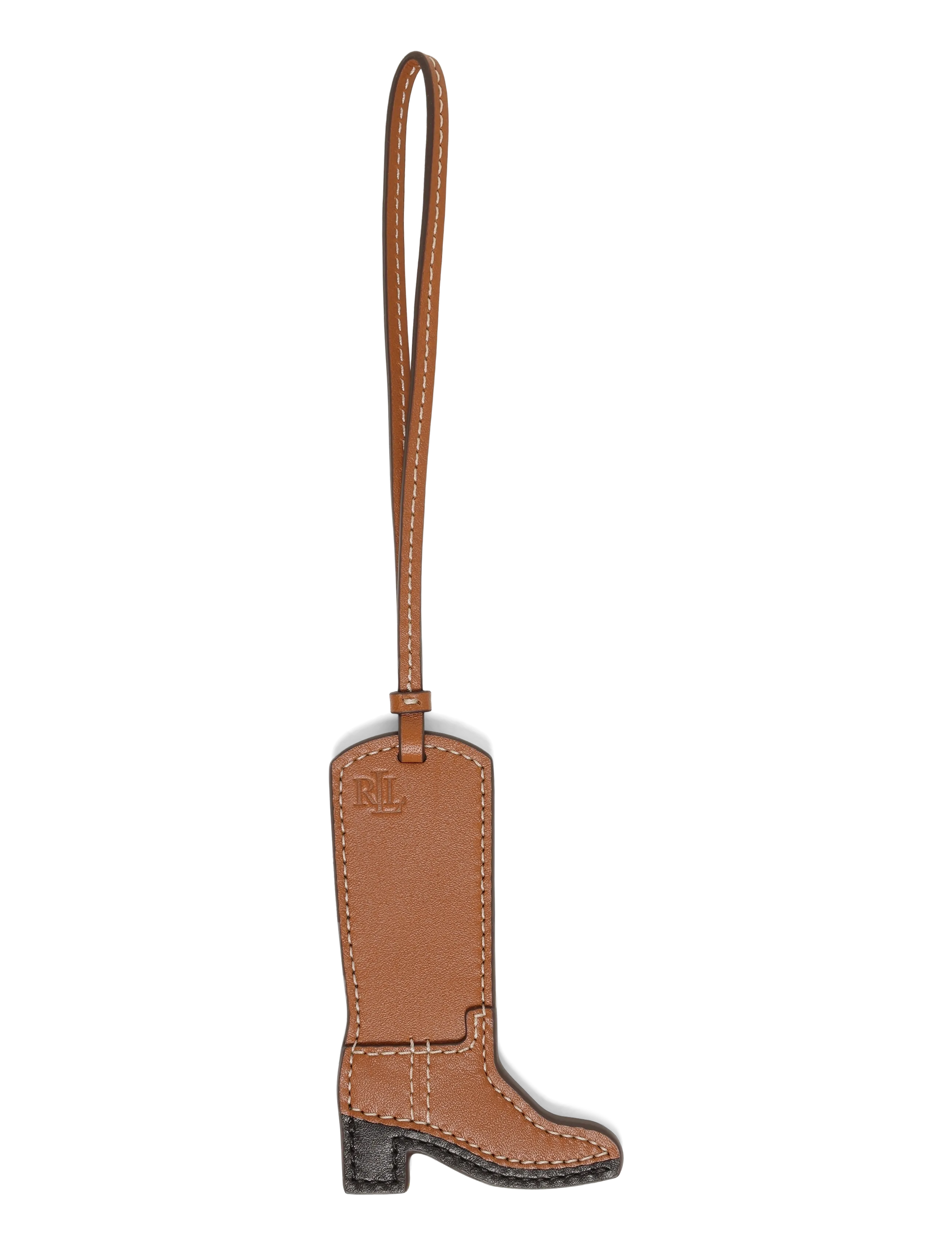 Lauren Ralph Leather Boot Charm, One Size, Accessories, Braun - Key Rings & Bag Charms, Frauen