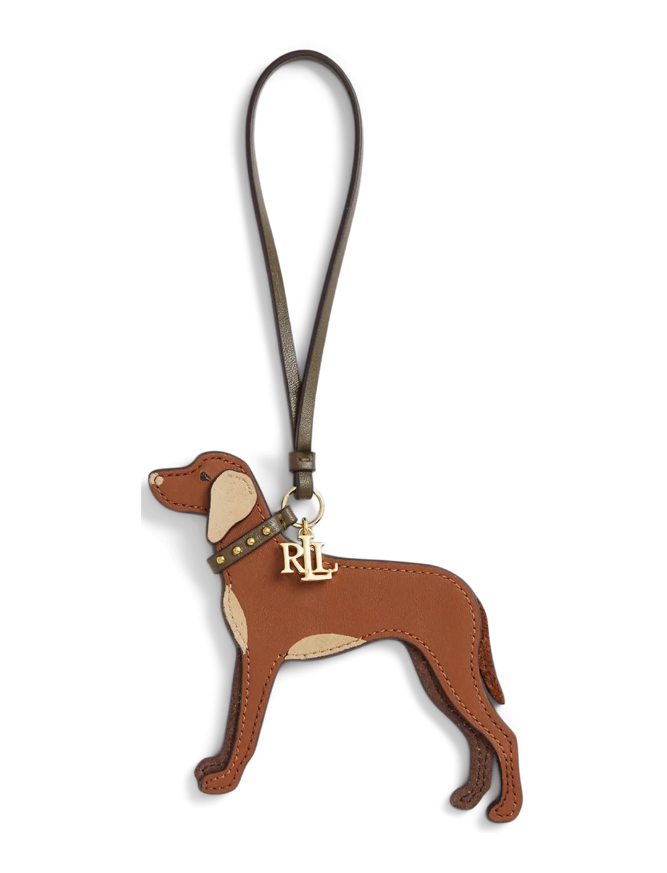 Lauren Ralph Lauren Suede-Trim Leather Vizsla Charm - Rankinės - LAUREN TAN/TAN/BO / brown