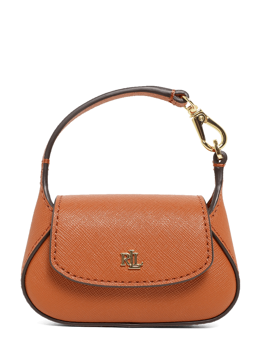 Lauren Ralph Lauren - Crosshatch Leather Schylar Charm - schlüsselanhänger & taschenanhänger - red terracotta - 0