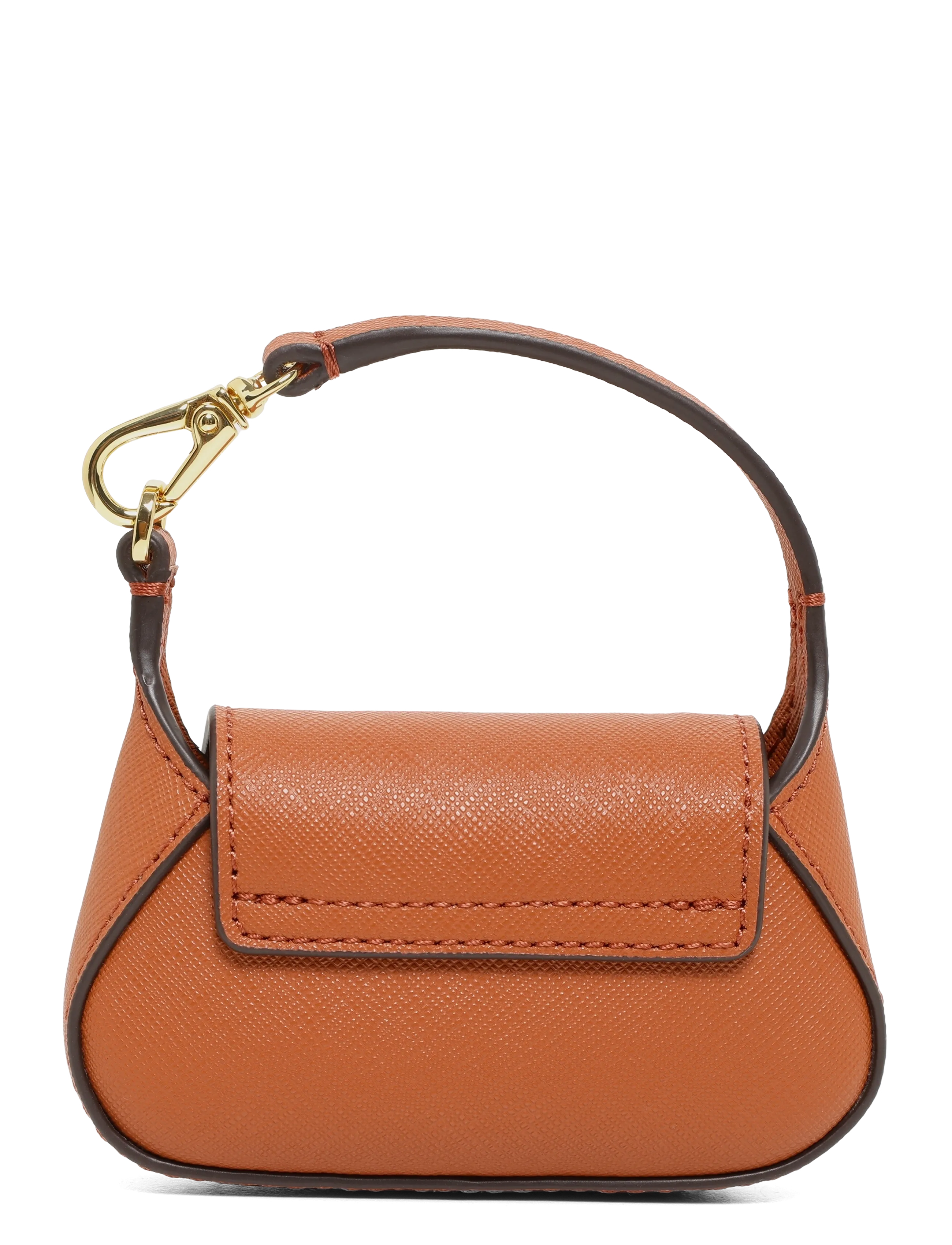Lauren Ralph Lauren - Crosshatch Leather Schylar Charm - nøgleringe & bag charms - red terracotta - 1