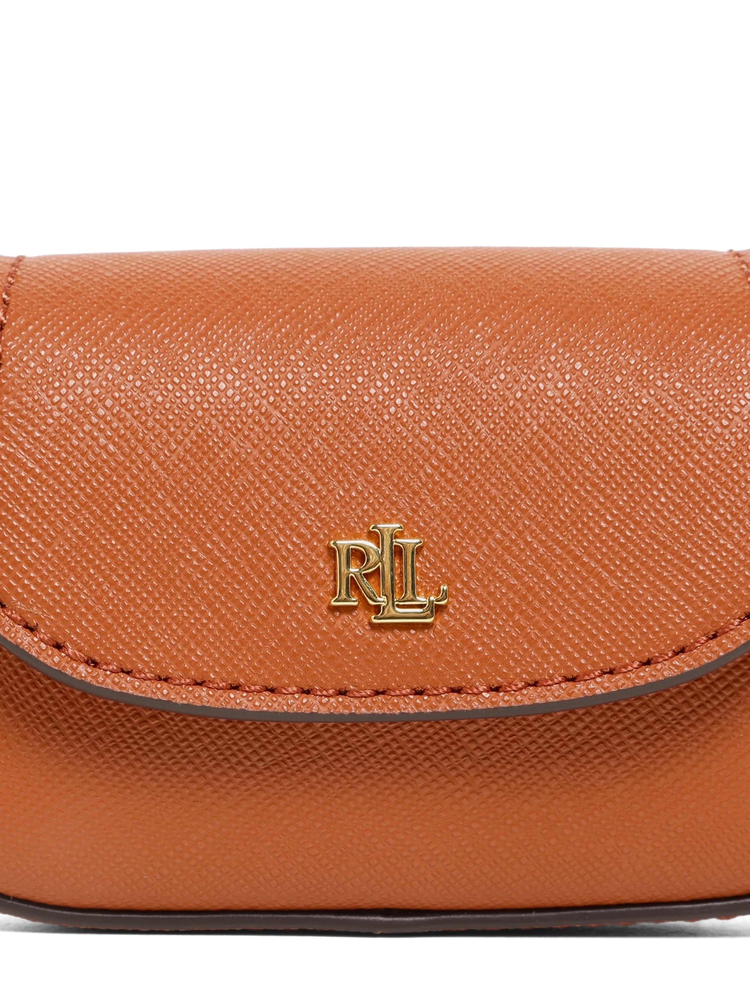 Lauren Ralph Lauren - Crosshatch Leather Schylar Charm - nøgleringe & bag charms - red terracotta - 3