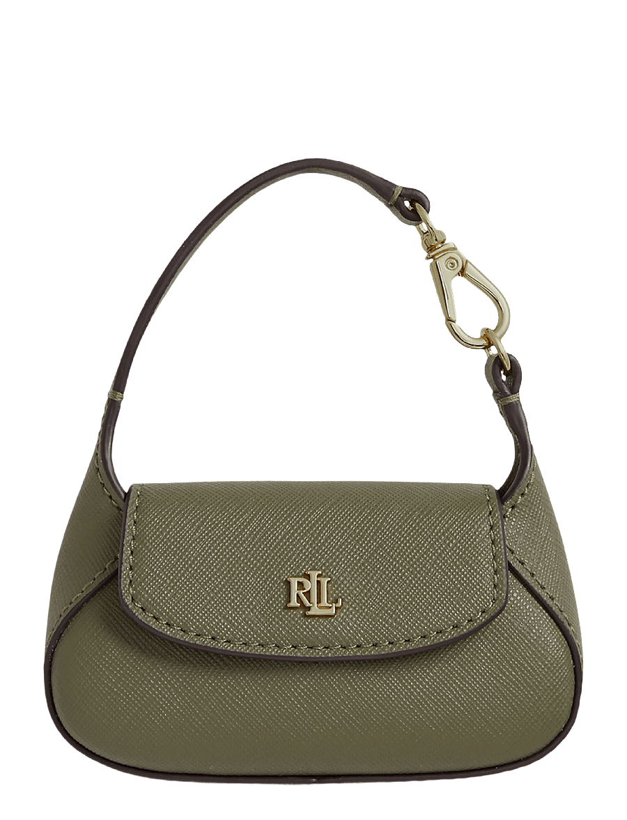 Lauren Ralph Lauren - Crosshatch Leather Schylar Charm - schlüsselanhänger & taschenanhänger - sage green - 0