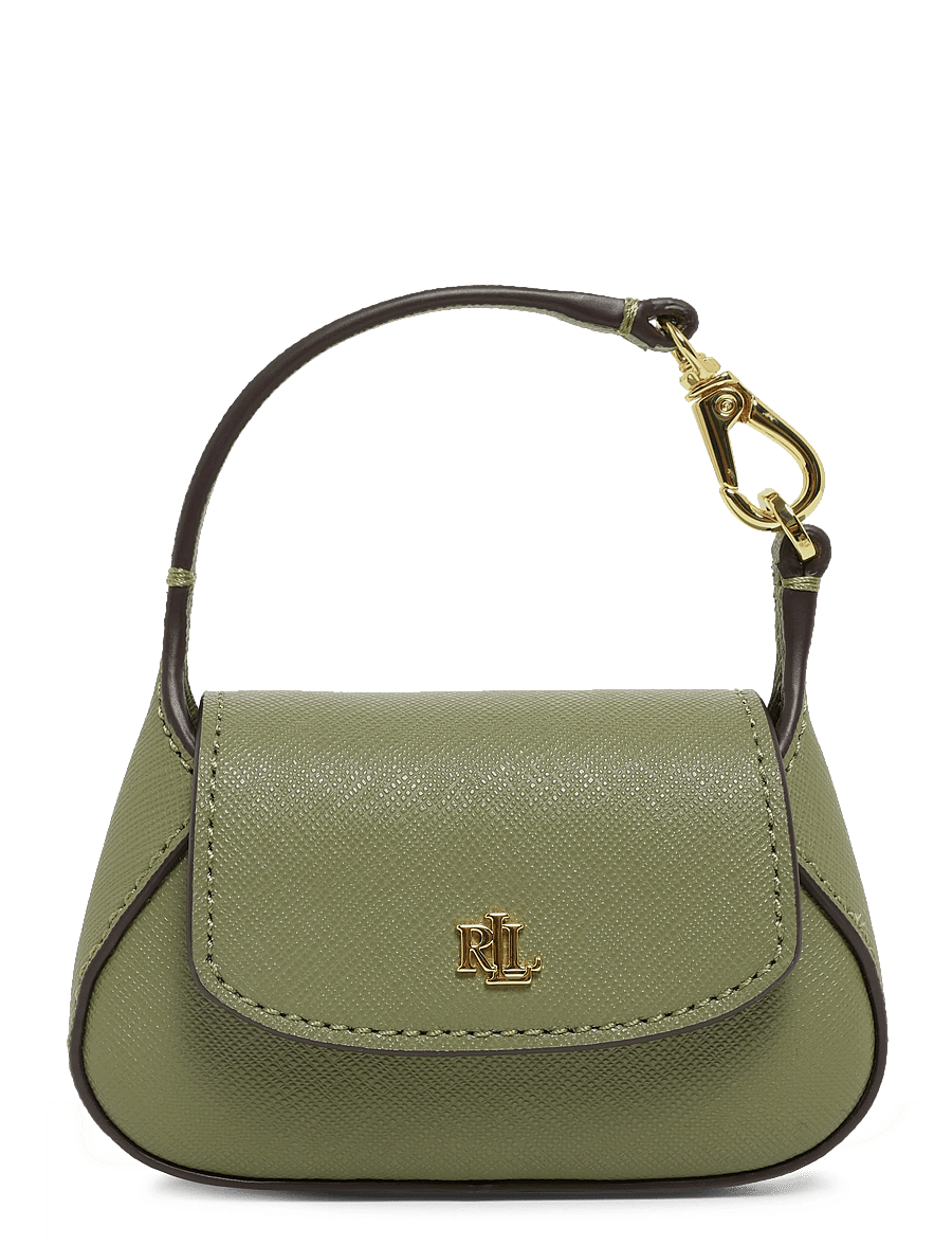 Lauren Ralph Lauren - Crosshatch Leather Schylar Charm - schlüsselanhänger & taschenanhänger - sage green - 0