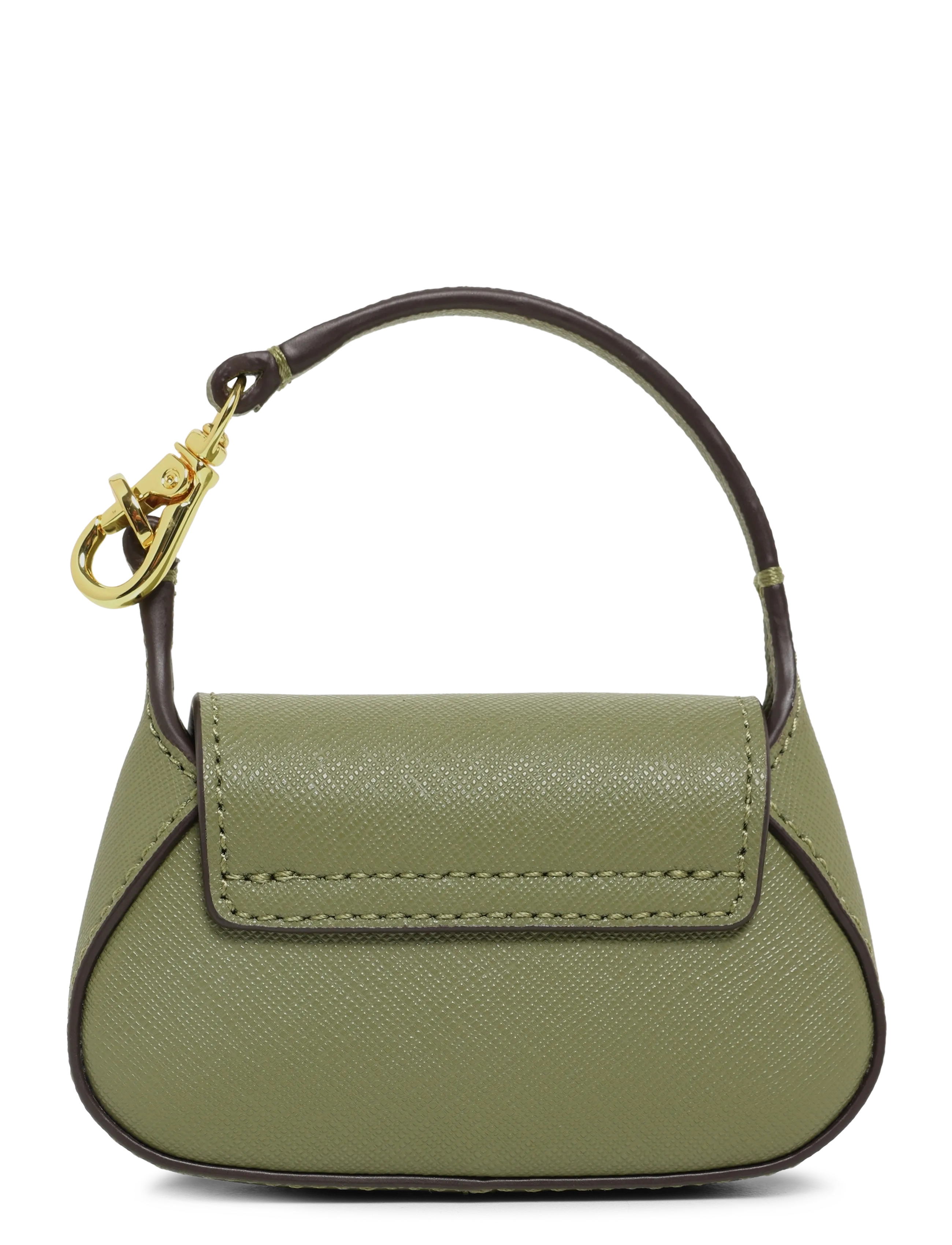 Lauren Ralph Lauren - Crosshatch Leather Schylar Charm - nøgleringe & bag charms - sage green - 1