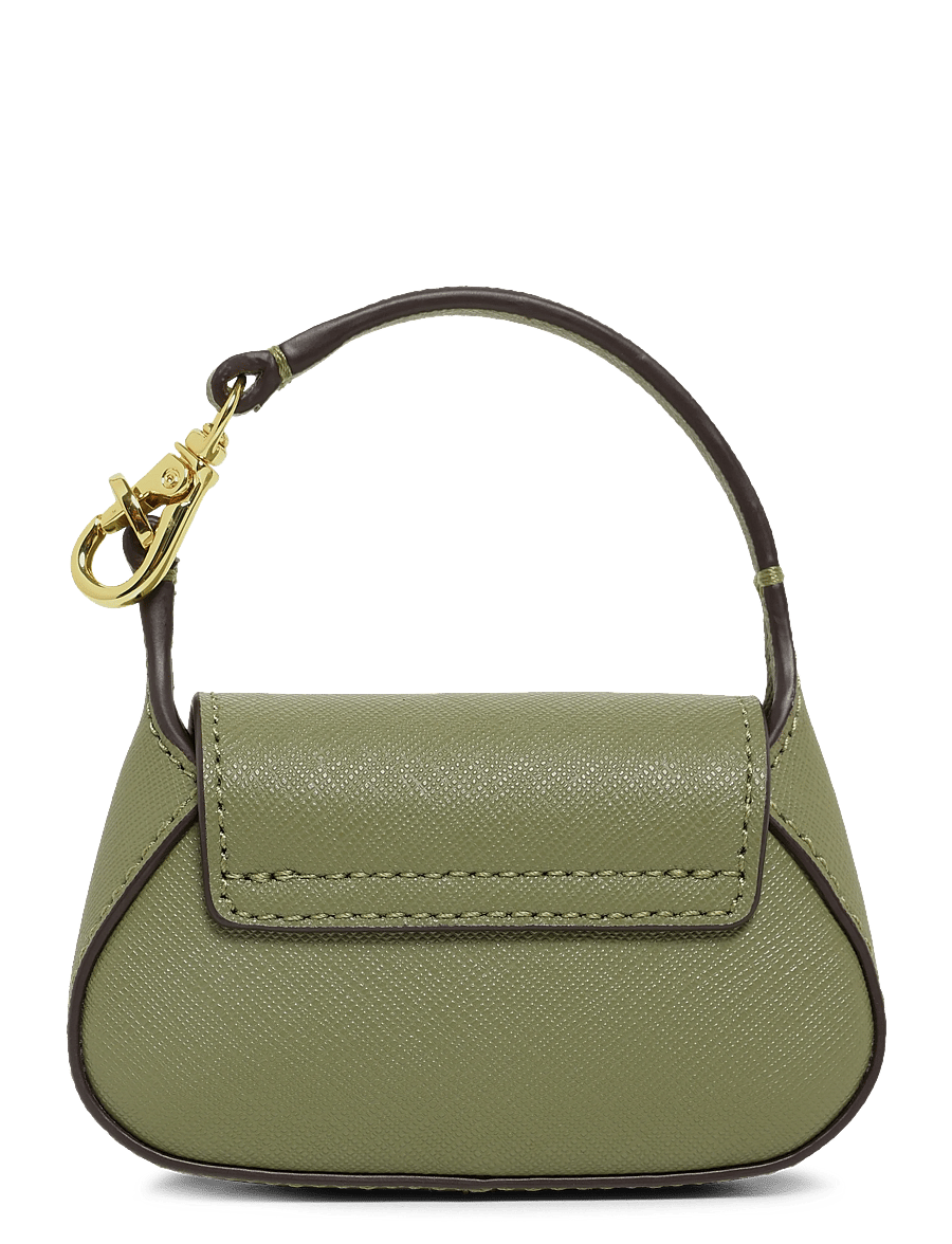 Lauren Ralph Lauren - Crosshatch Leather Schylar Charm - schlüsselanhänger & taschenanhänger - sage green - 1