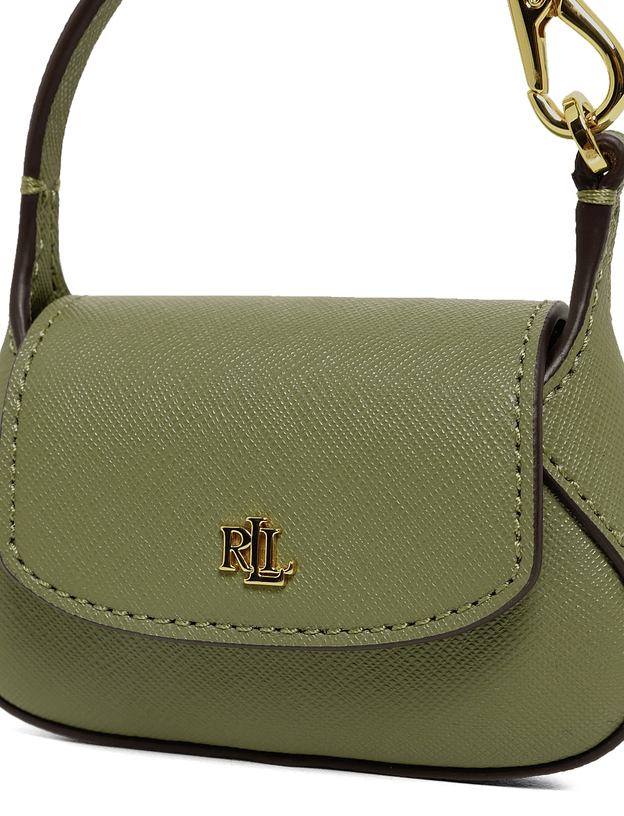 Lauren Ralph Lauren - Crosshatch Leather Schylar Charm - schlüsselanhänger & taschenanhänger - sage green - 3
