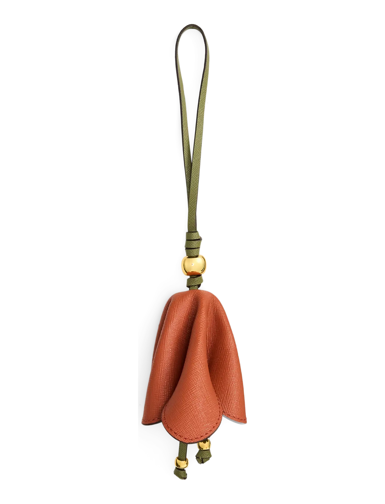 Lauren Ralph Lauren - Two-Tone Leather Flower Charm - nyckelringar & bag charms - red terracotta/sa - 1