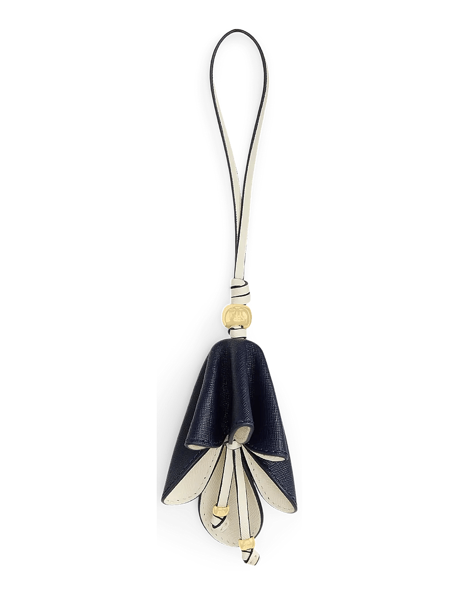 Lauren Ralph Lauren - Two-Tone Leather Flower Charm - sleutelhangers & tasbedeltjes - refined navy/soft - 0