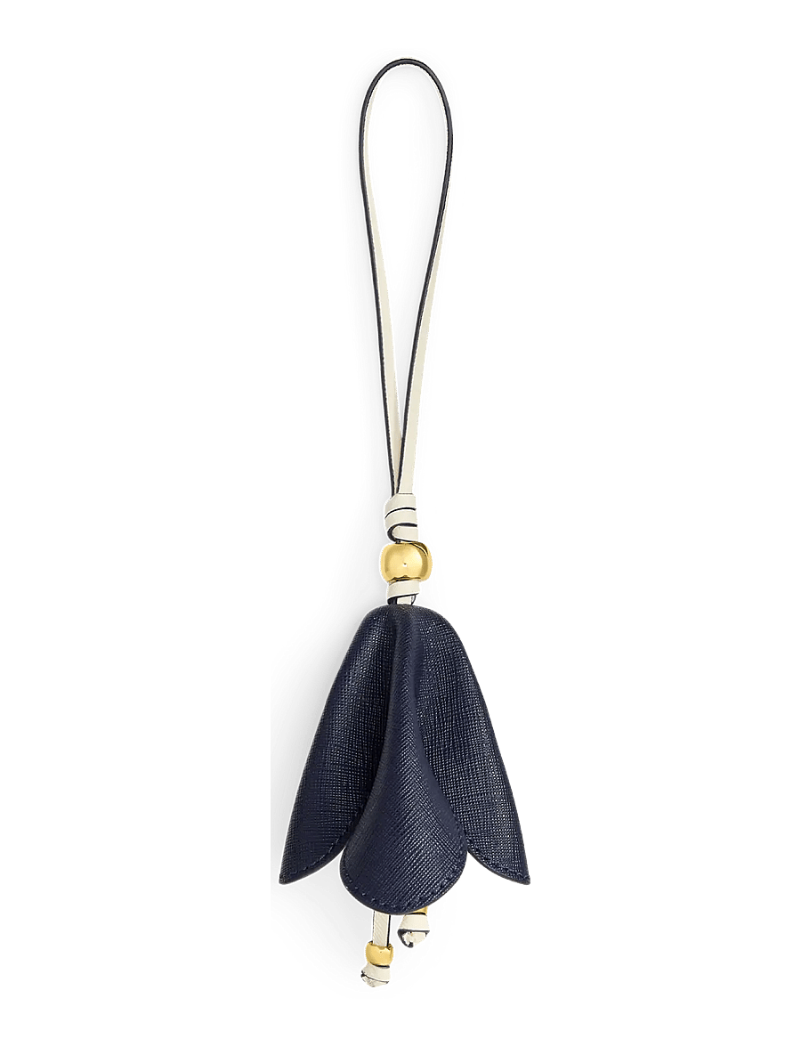 Lauren Ralph Lauren - Two-Tone Leather Flower Charm - sleutelhangers & tasbedeltjes - refined navy/soft - 1