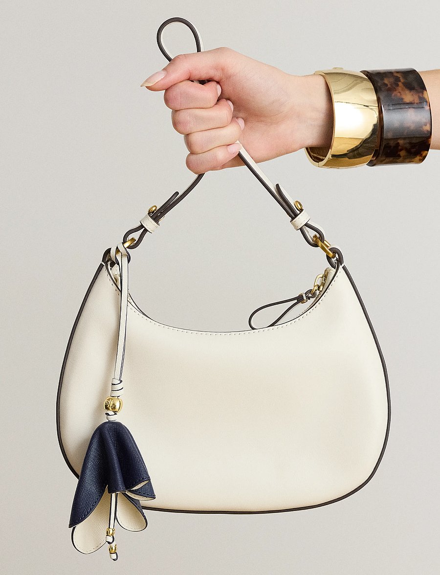 Lauren Ralph Lauren - Two-Tone Leather Flower Charm - sleutelhangers & tasbedeltjes - refined navy/soft - 2