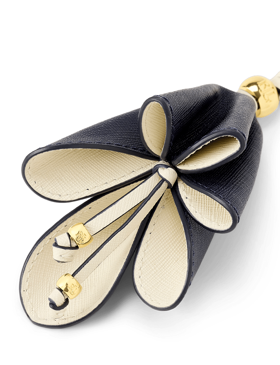 Lauren Ralph Lauren - Two-Tone Leather Flower Charm - sleutelhangers & tasbedeltjes - refined navy/soft - 3