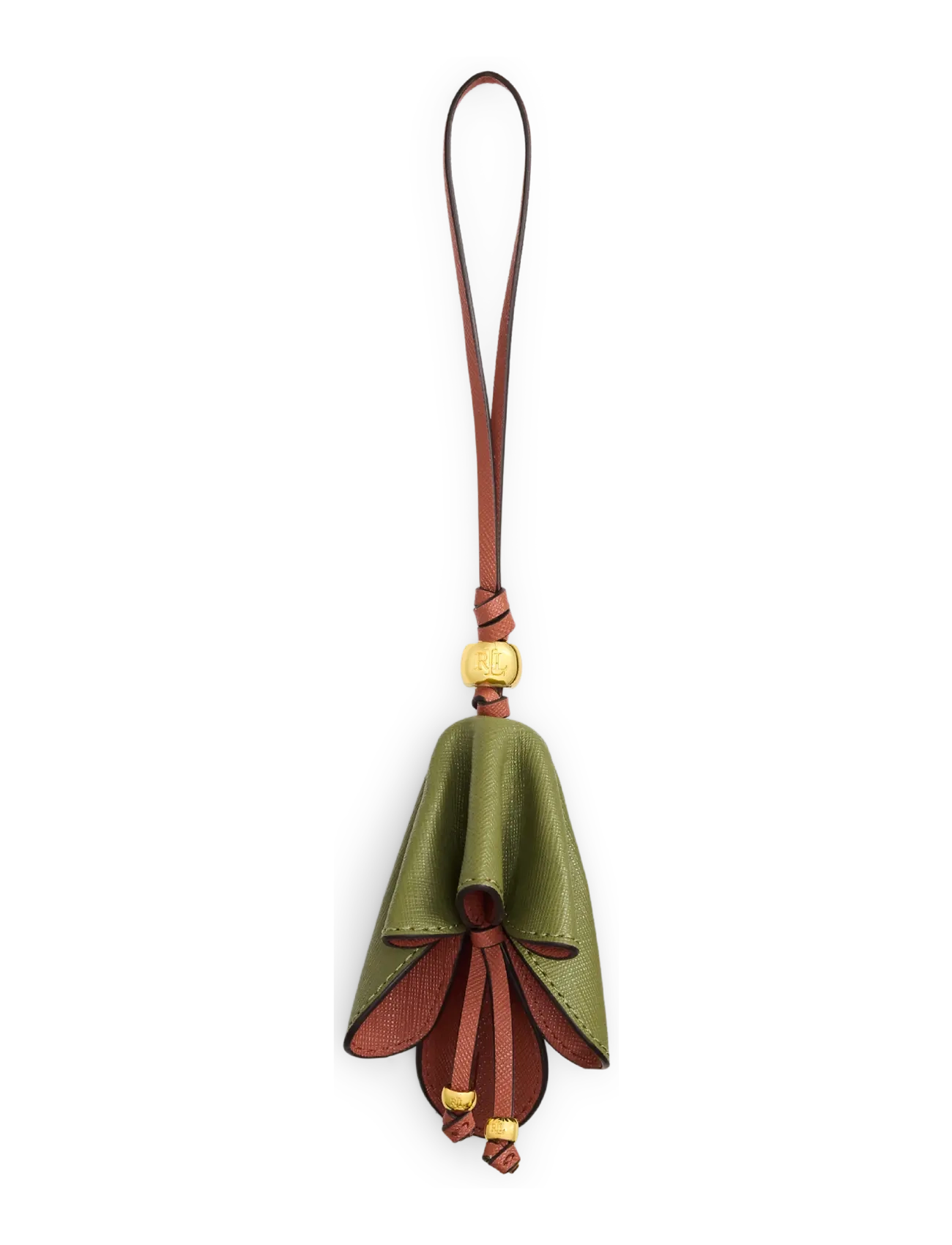 Lauren Ralph Two-Tone Leather Flower Charm, One Size, Accessories, Grün - Key Rings & Bag Charms, Frauen